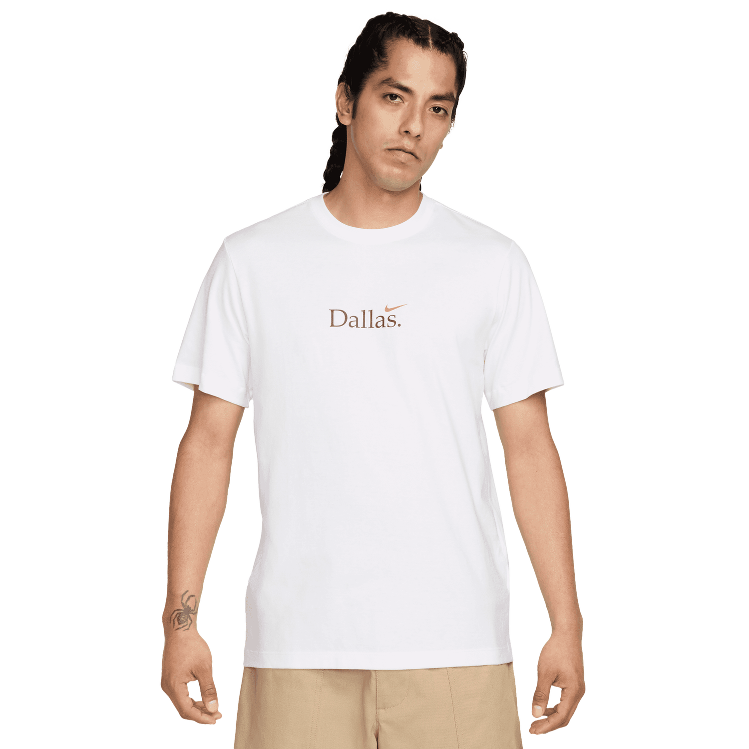 Nike Dallas Short Sleeve Crew T-Shirt - Men's - White/Cosmic Clay