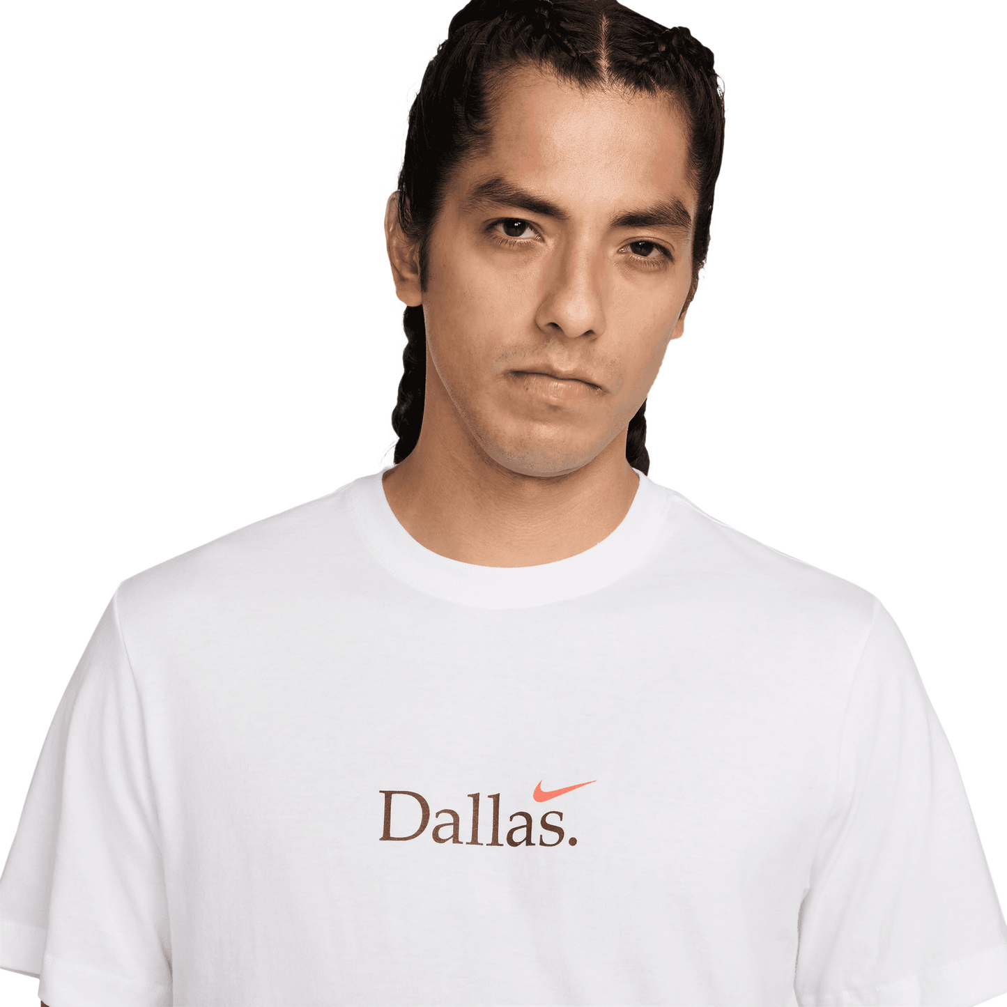 Nike Dallas Short Sleeve Crew T-Shirt - Men's - White/Cosmic Clay