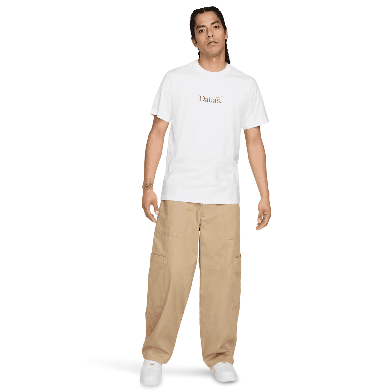 Nike Dallas Short Sleeve Crew T-Shirt - Men's - White/Cosmic Clay