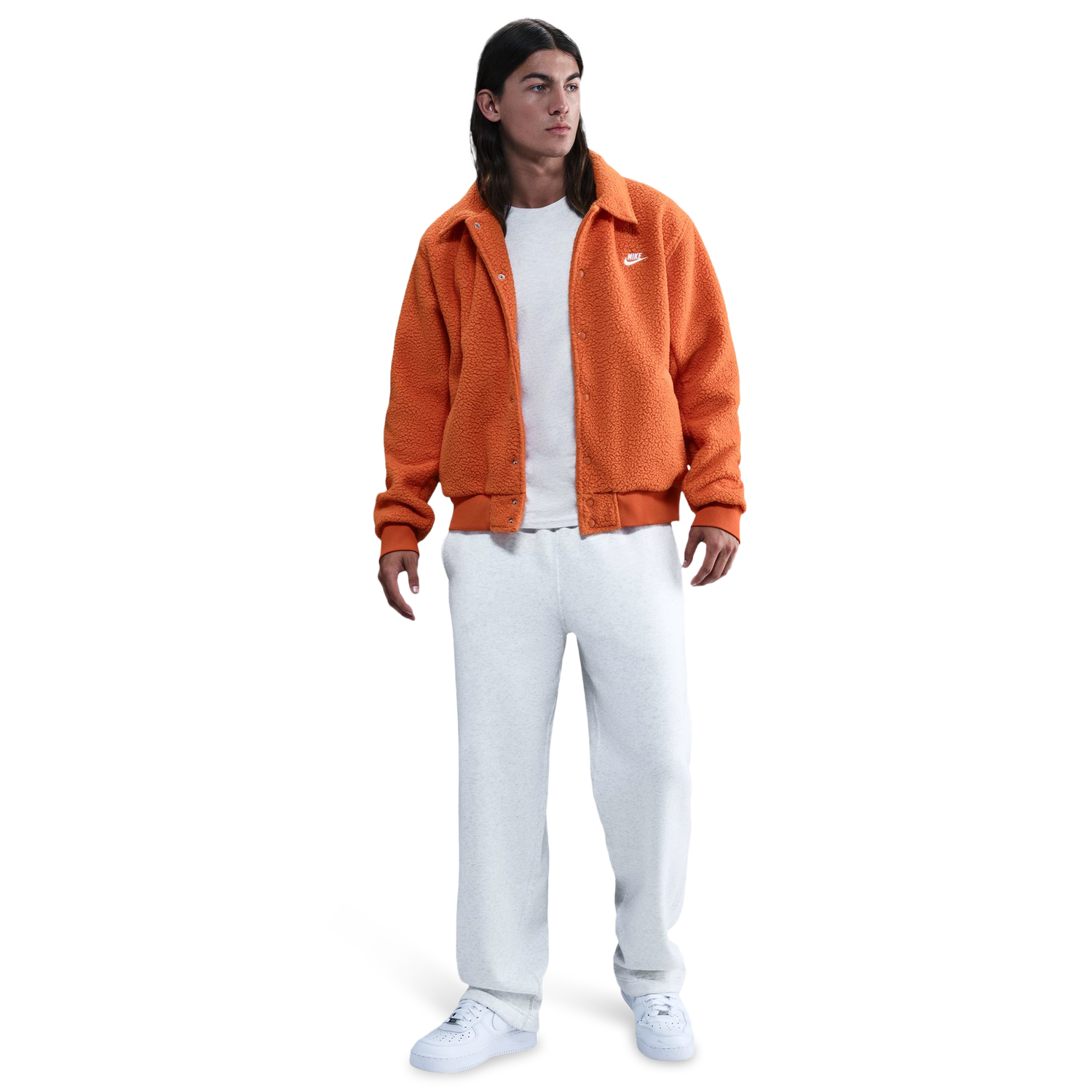 Nike Club Fleece Bungee Pants - Men's - Birch Heather/White/White