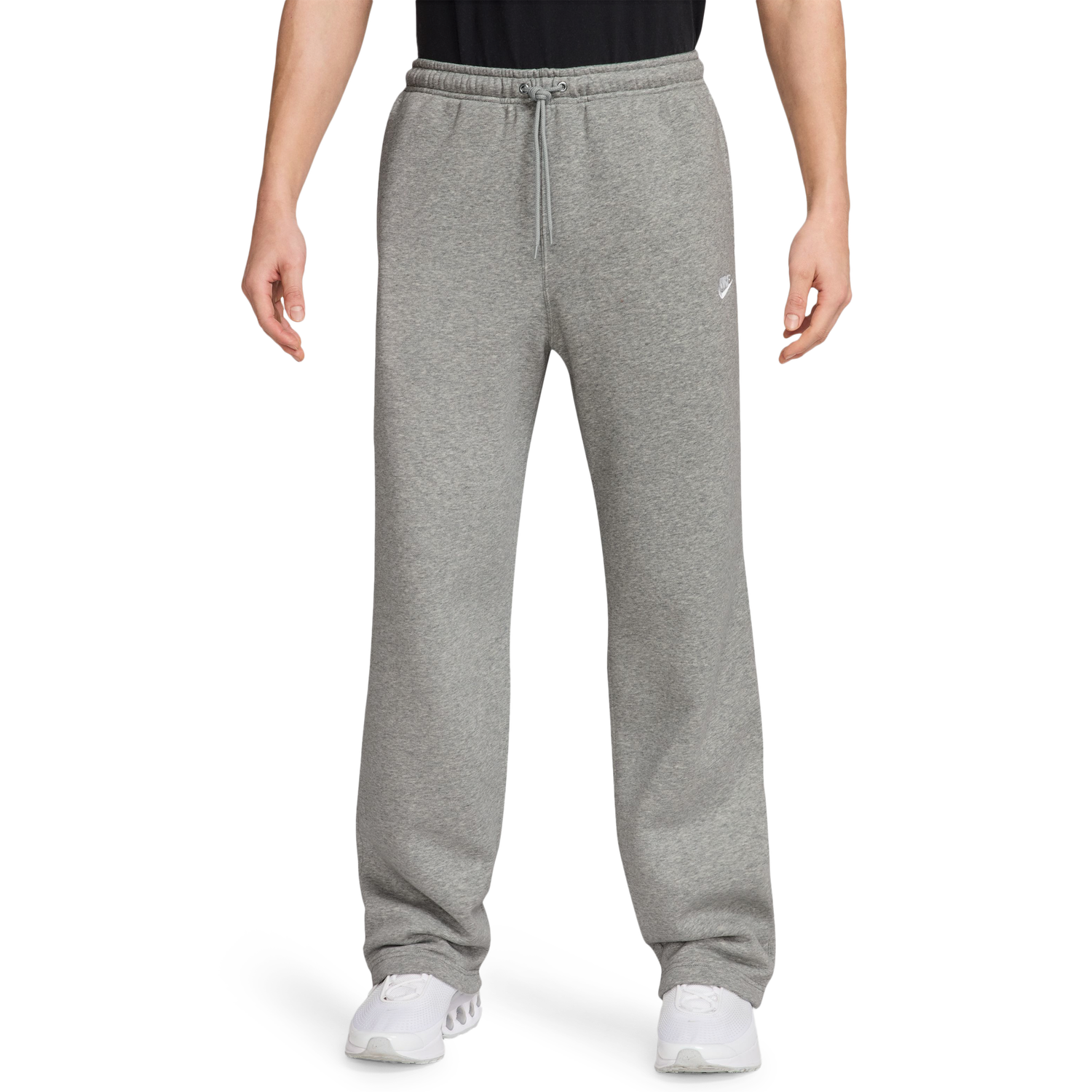 Nike Club Fleece Bungee Pants - Men's - Dark Heather Grey/White