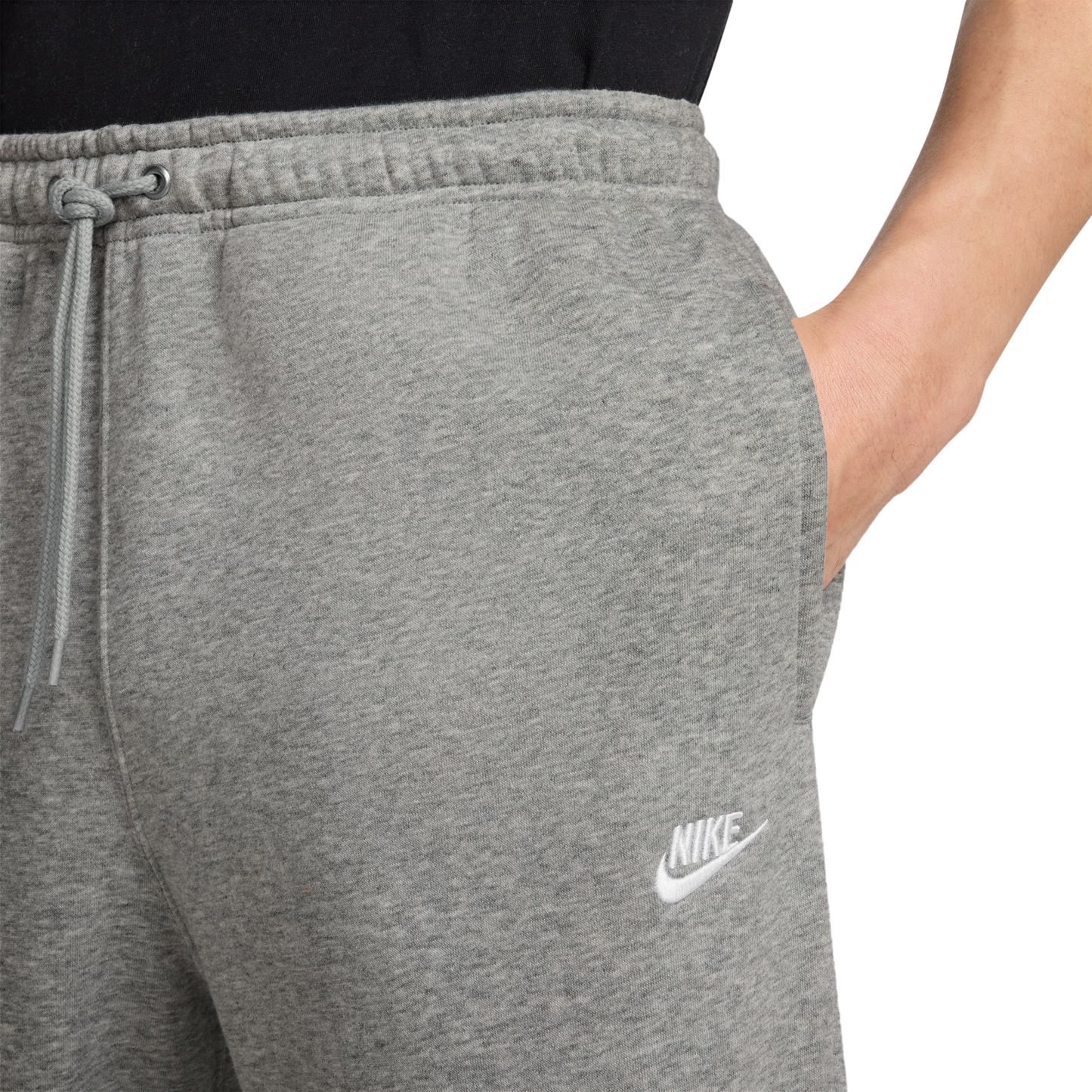 Nike Club Fleece Bungee Pants - Men's - Dark Heather Grey/White