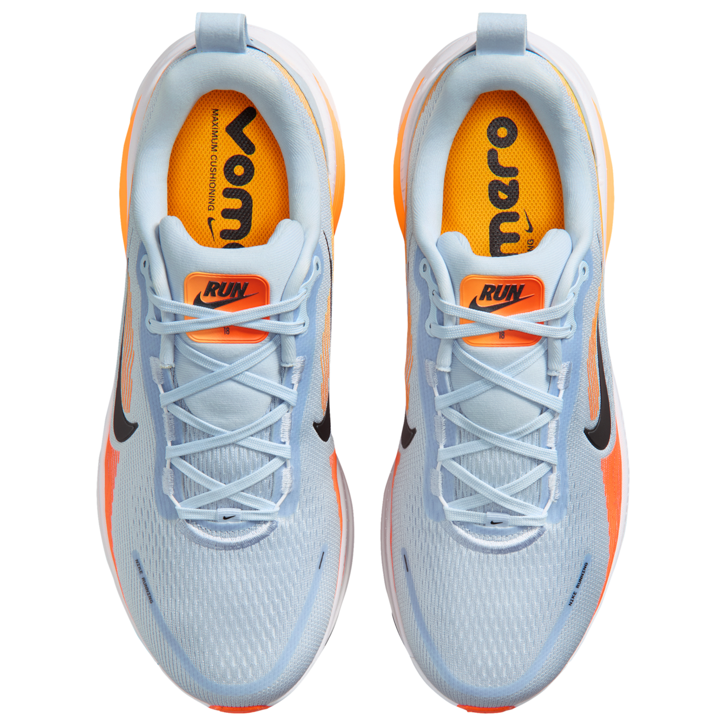 Nike Vomero 18 Wide - Men's - Hydrogen Blue/Black/Laser Orange