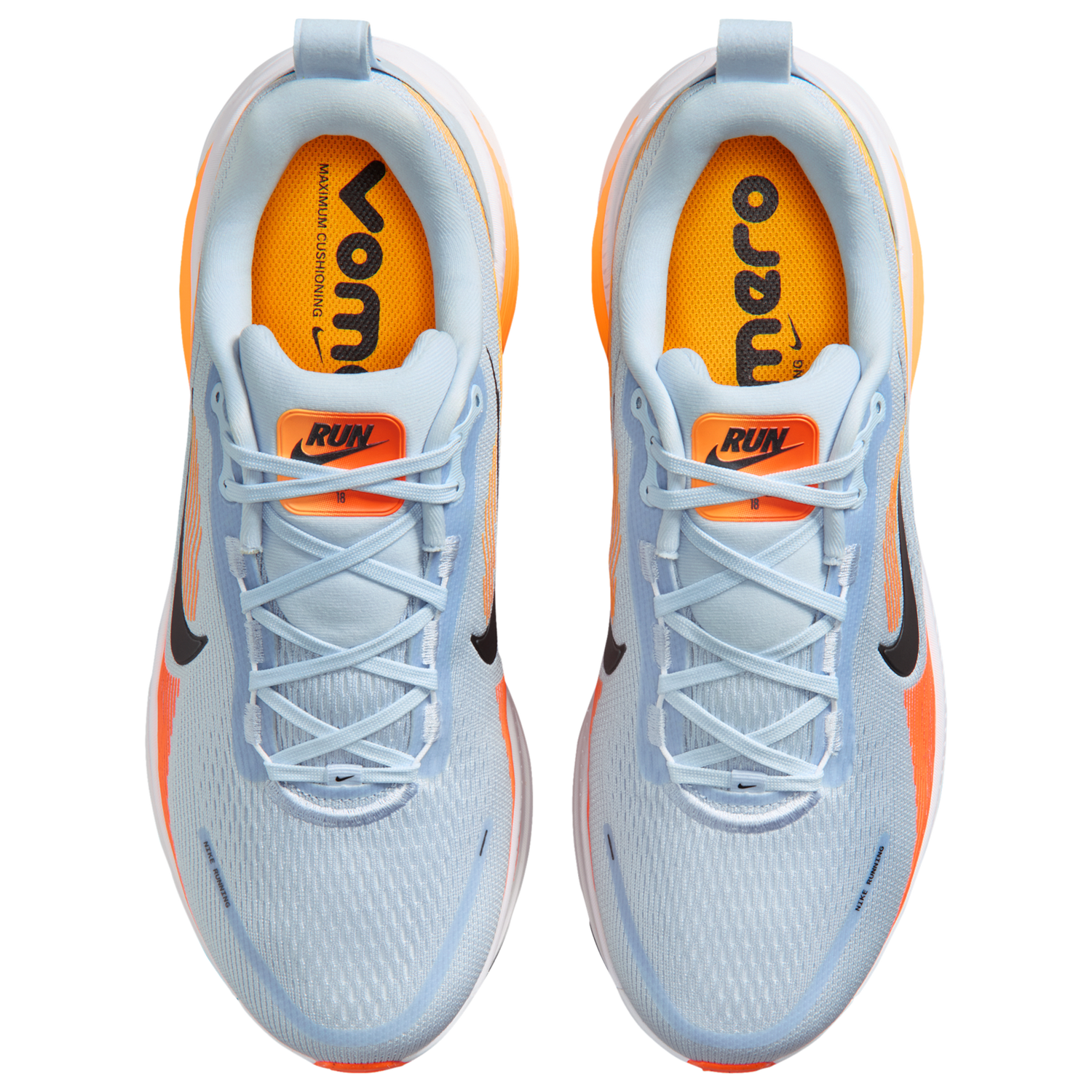 Nike Vomero 18 Wide - Men's - Hydrogen Blue/Black/Laser Orange