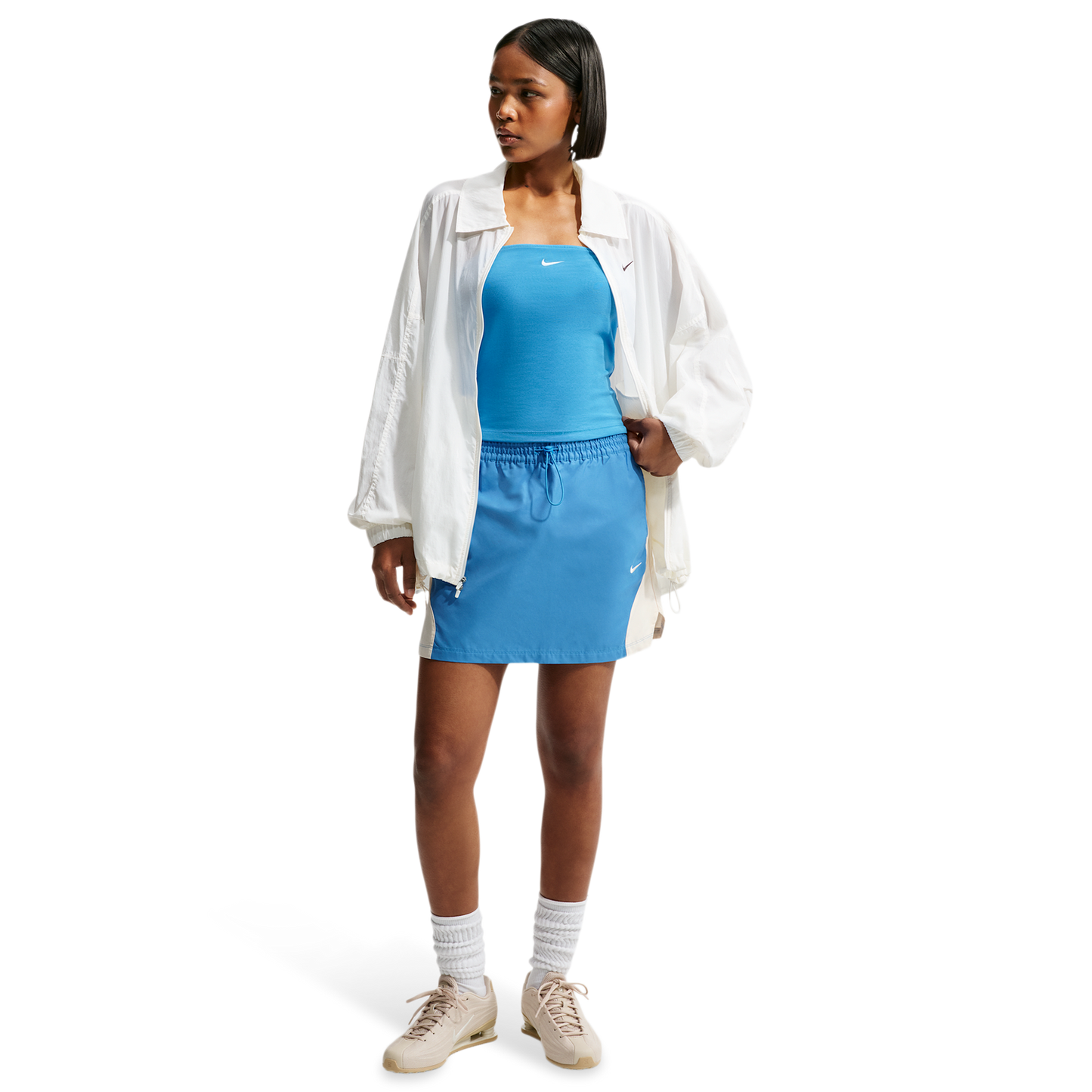 Nike NSW Street Mr Mini Skirt - Women's - Chalk/Chalk/Lt Photo Blue