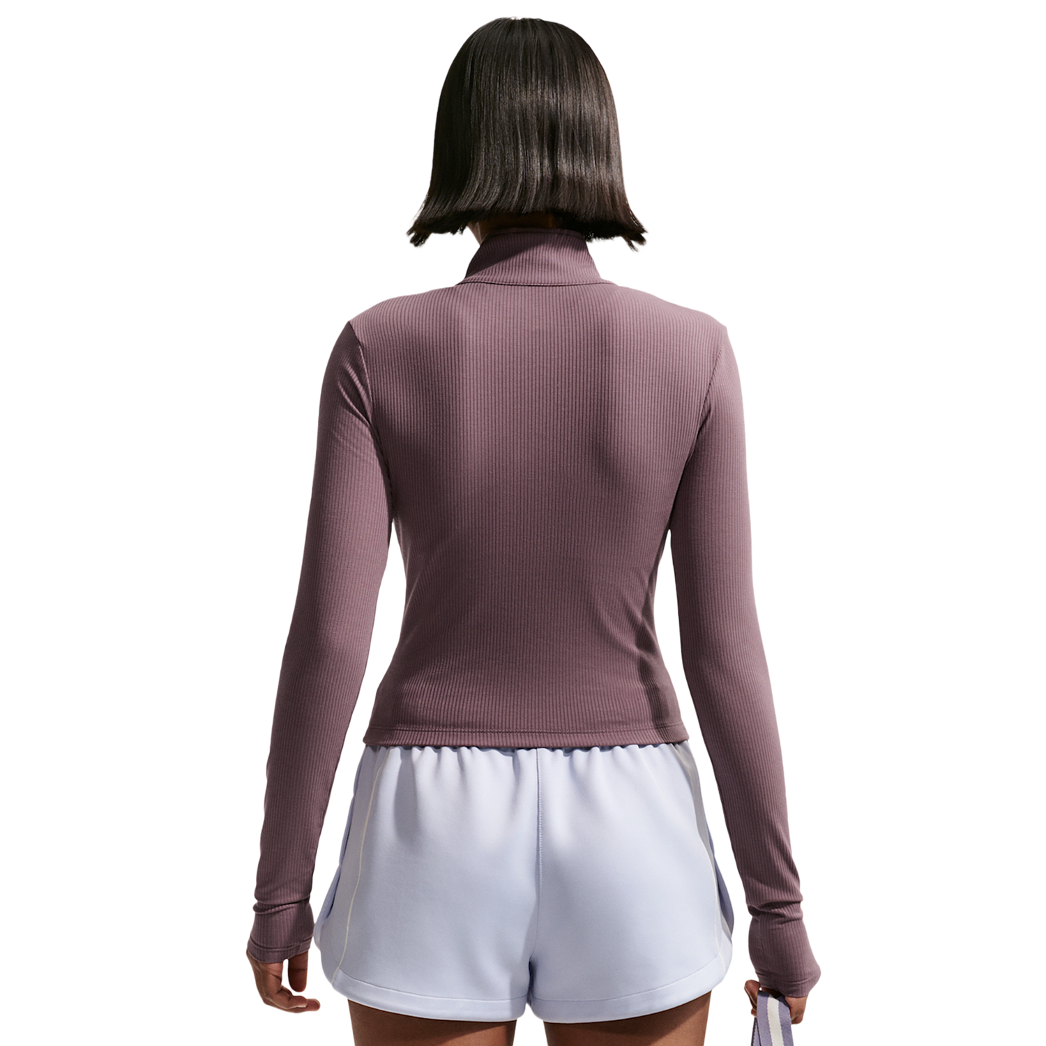 Nike NSW Chill Knit Rib Quarter-Zip LS Top - Women's - Tattoo/Sail