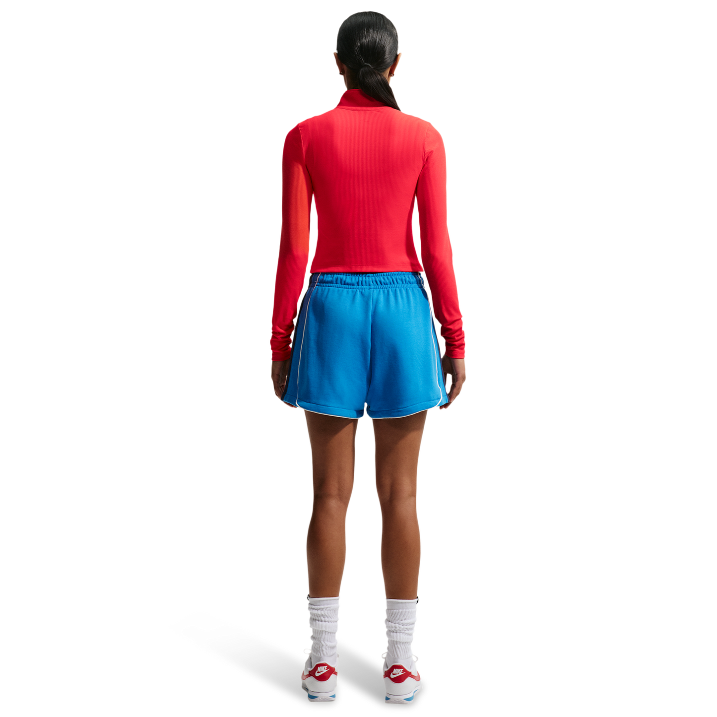 Nike NSW Chill Knit Rib Quarter-Zip LS Top - Women's - Lt Crimson/Sail