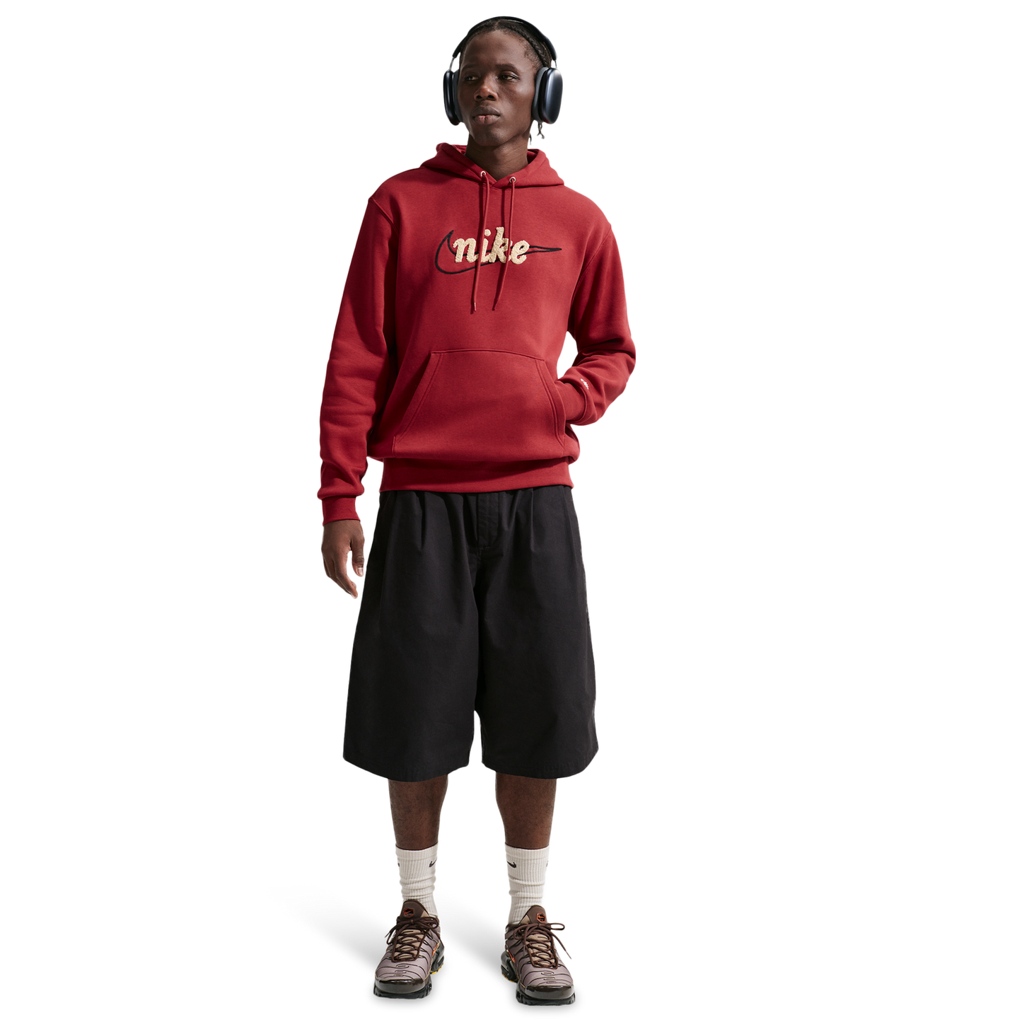 Nike Club BB Hoodie CTB - Men's - Team Crimson/Lt Khaki/Team Crimson