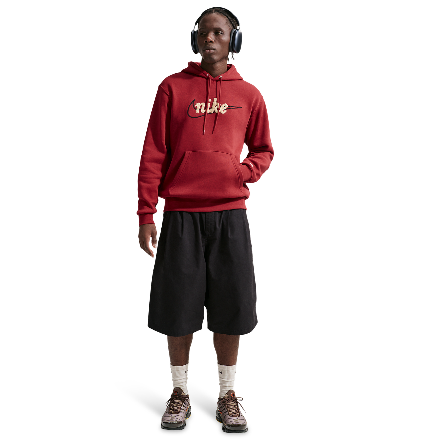 Nike Club BB Hoodie CTB - Men's - Team Crimson/Lt Khaki/Team Crimson