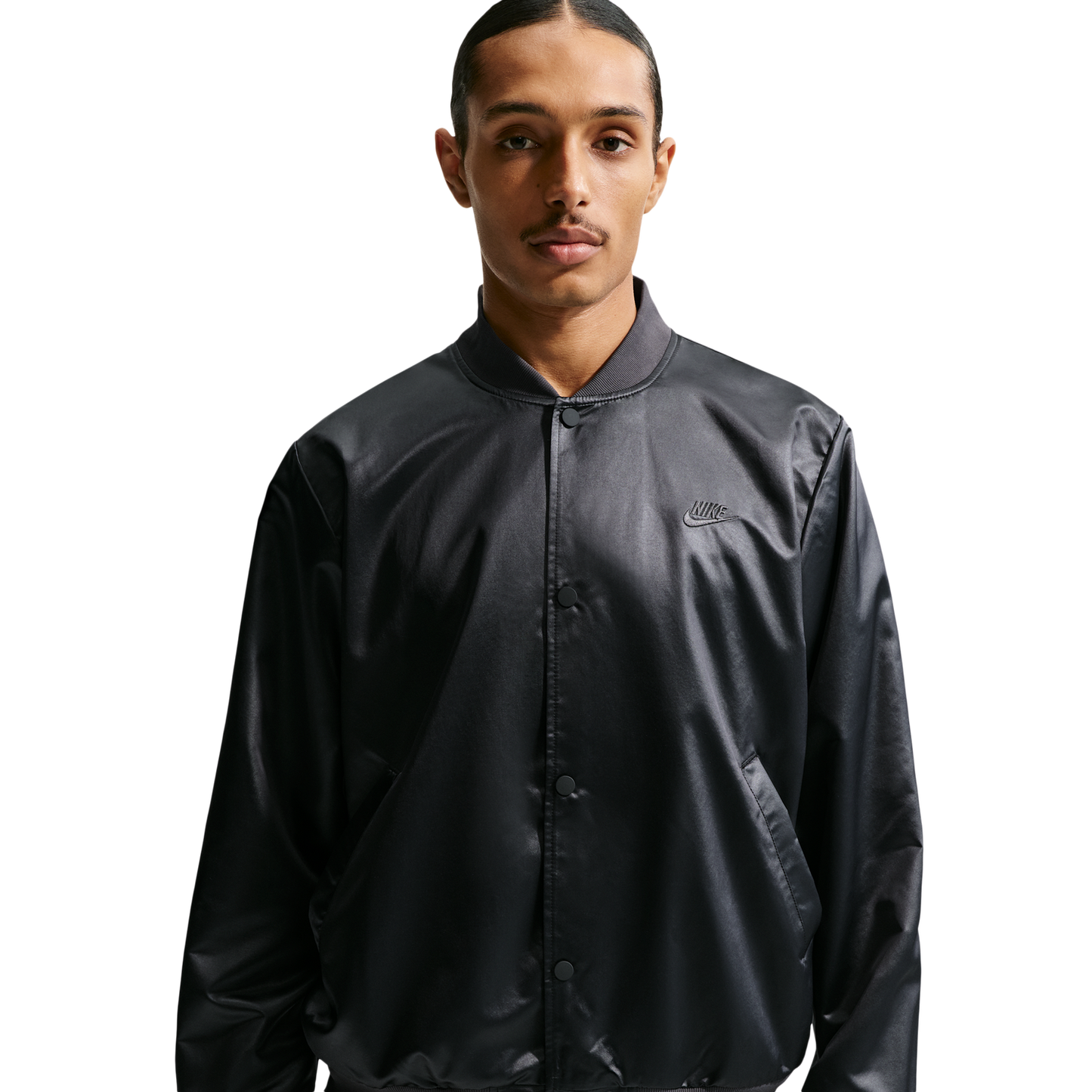 Nike Club Varsity Jacket - Men's - Black/Anthracite