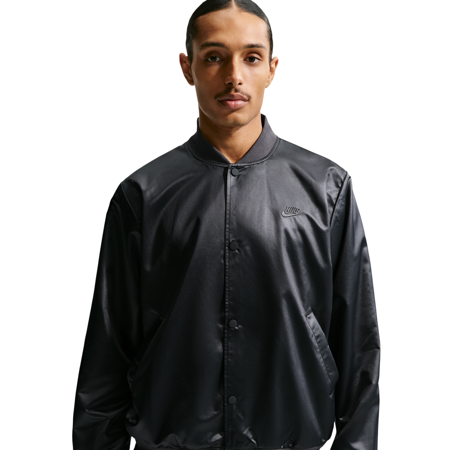 Nike Club Varsity Jacket - Men's - Black/Anthracite