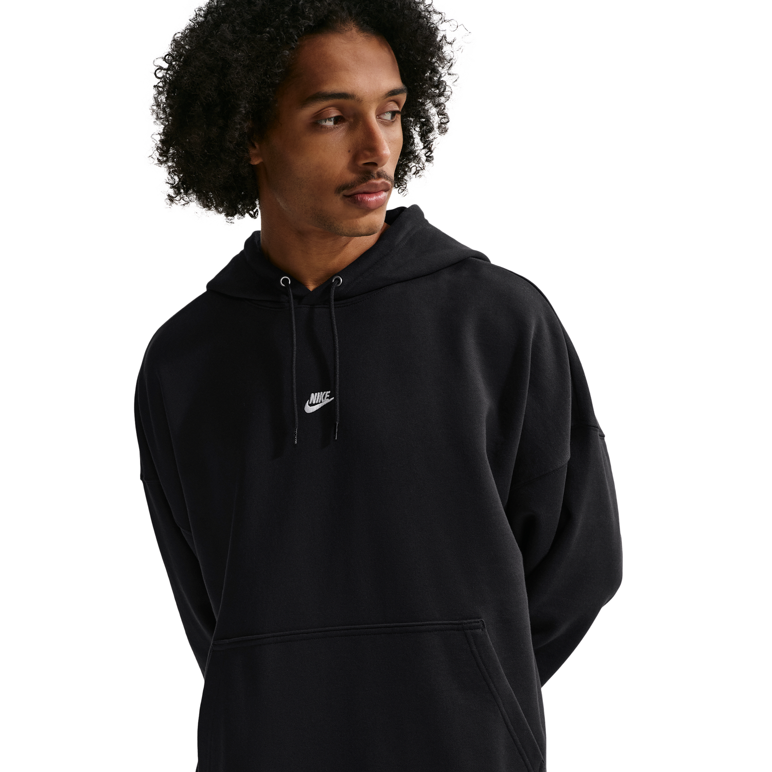 Nike Club French Terry Pullover Hoodie - Men's - Black/White/Black