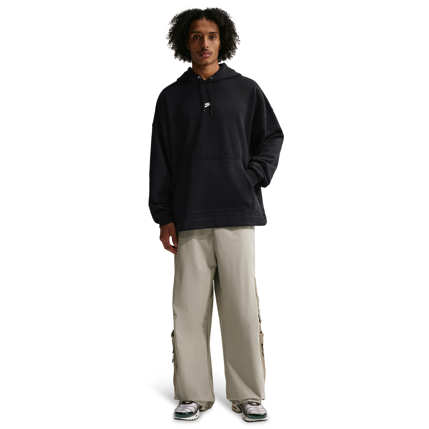 Nike Club French Terry Pullover Hoodie - Men's - Black/White/Black