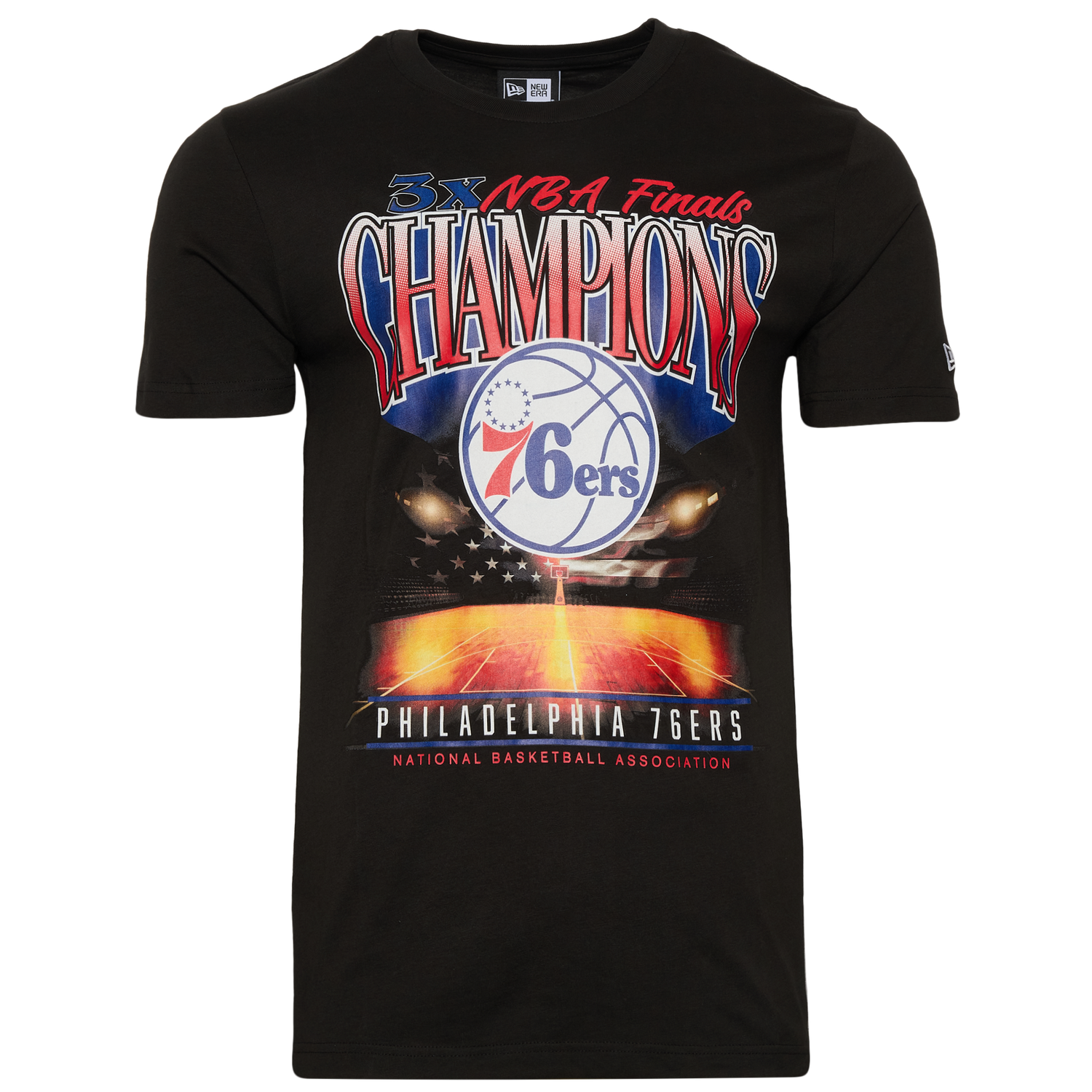 New Era 76ers Oversize T-Shirt - Men's - Black/Multi