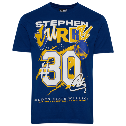 New Era Warriors Stephan Curry Oversize T-Shirt - Men's - Light Royal/Multi