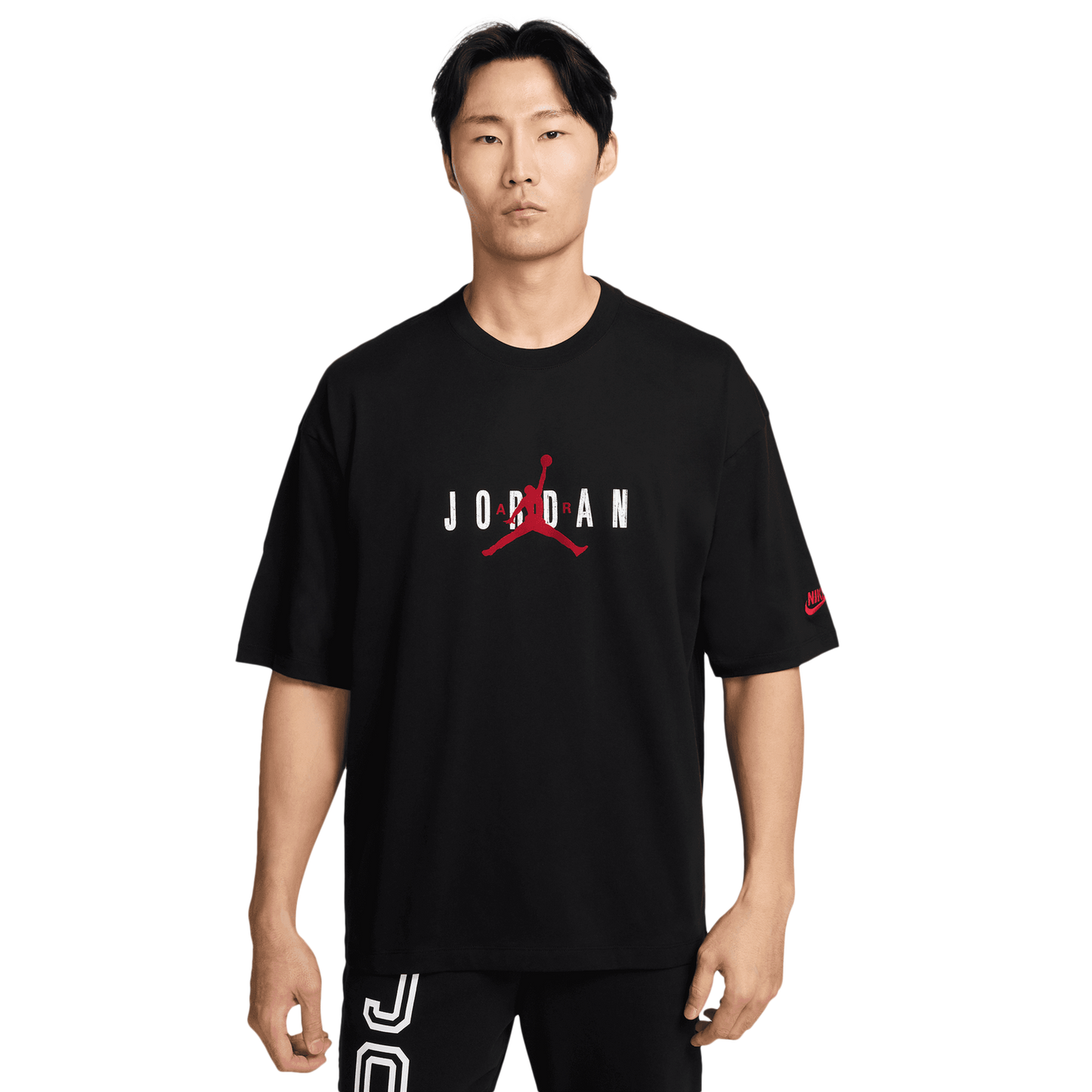 Jordan Brooklyn Air Oversized Crew - Men's - Gym Red/Black