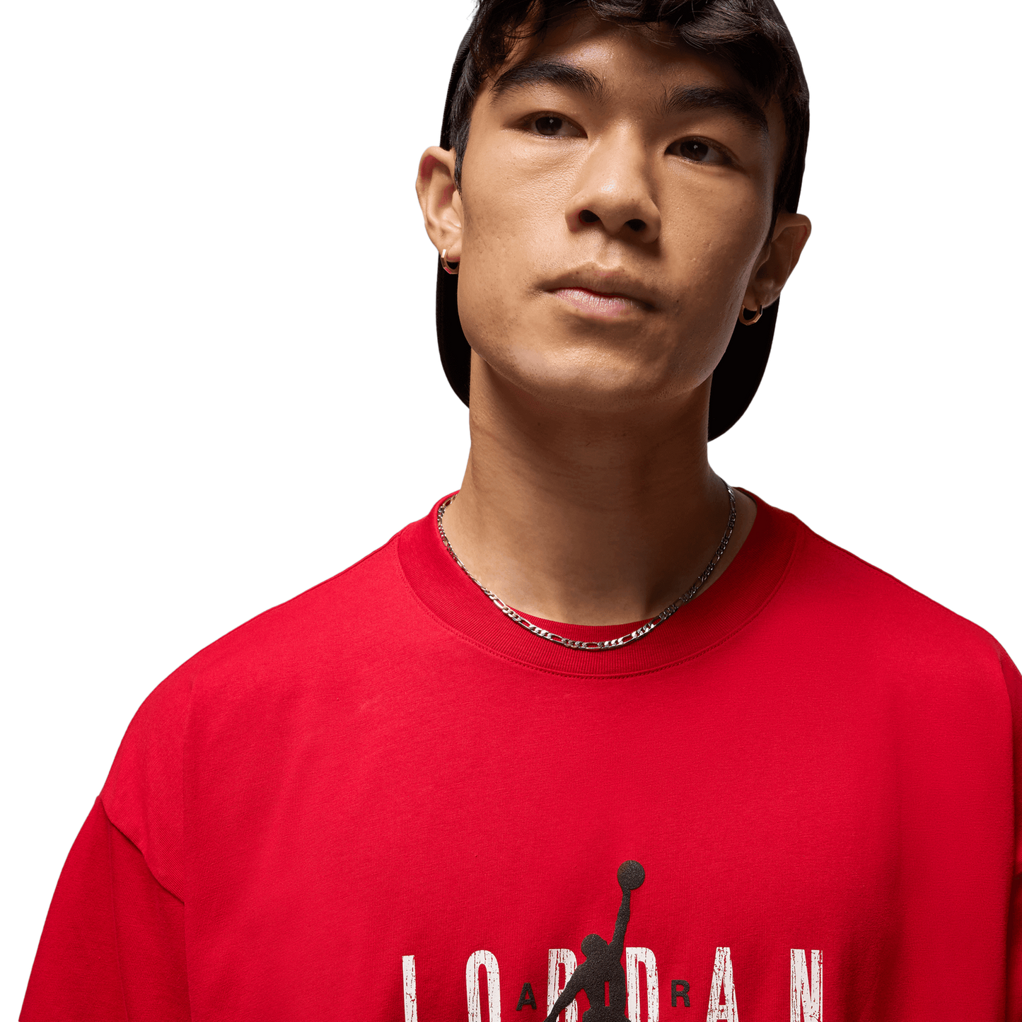 Jordan Brooklyn Air Oversized Crew - Men's - Black/Red