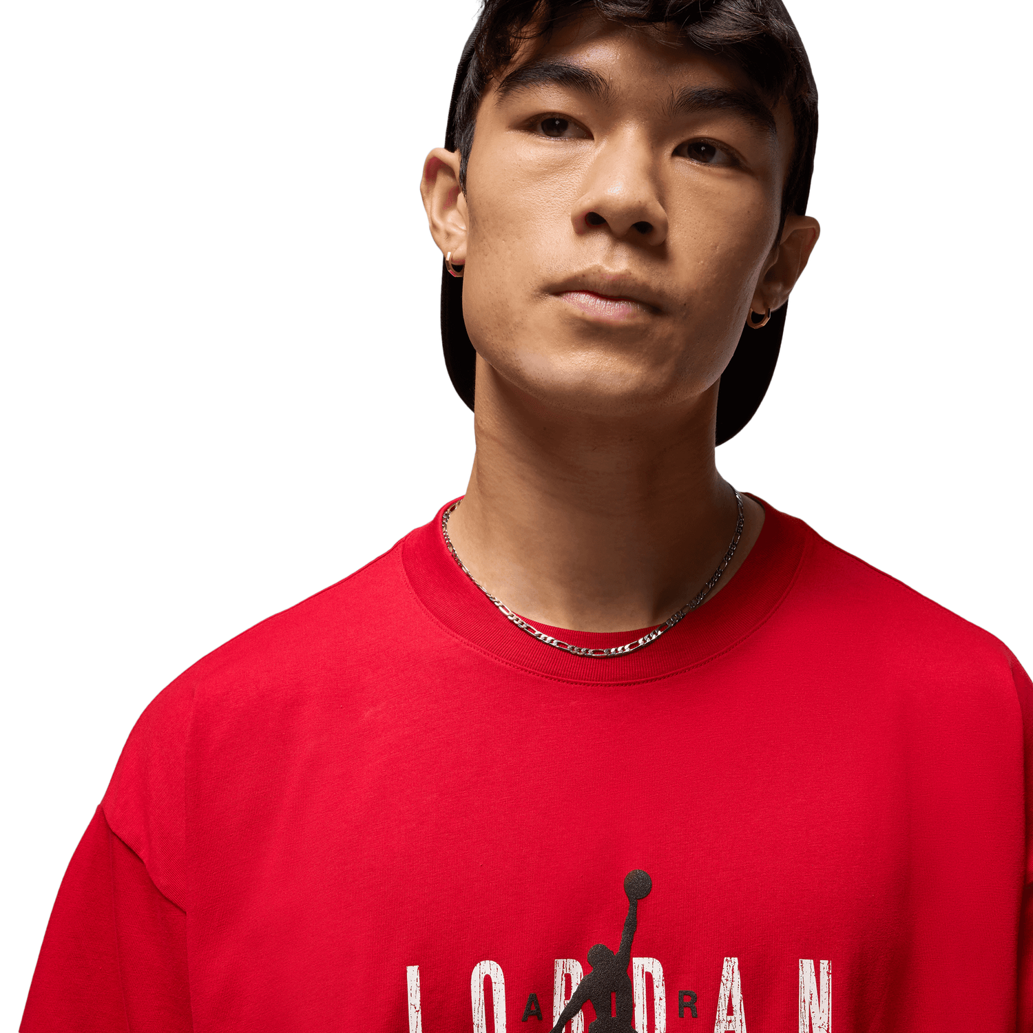 Jordan Brooklyn Air Oversized Crew - Men's - Black/Red