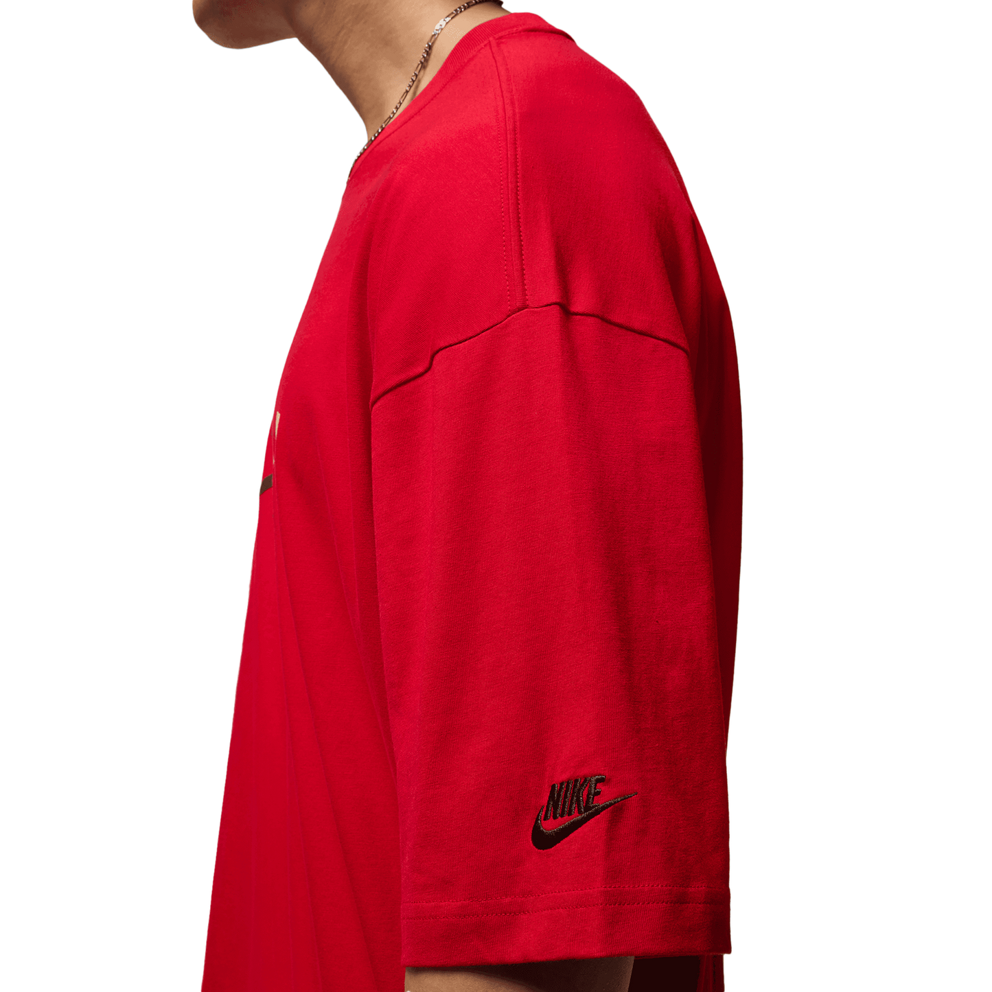 Jordan Brooklyn Air Oversized Crew - Men's - Black/Red