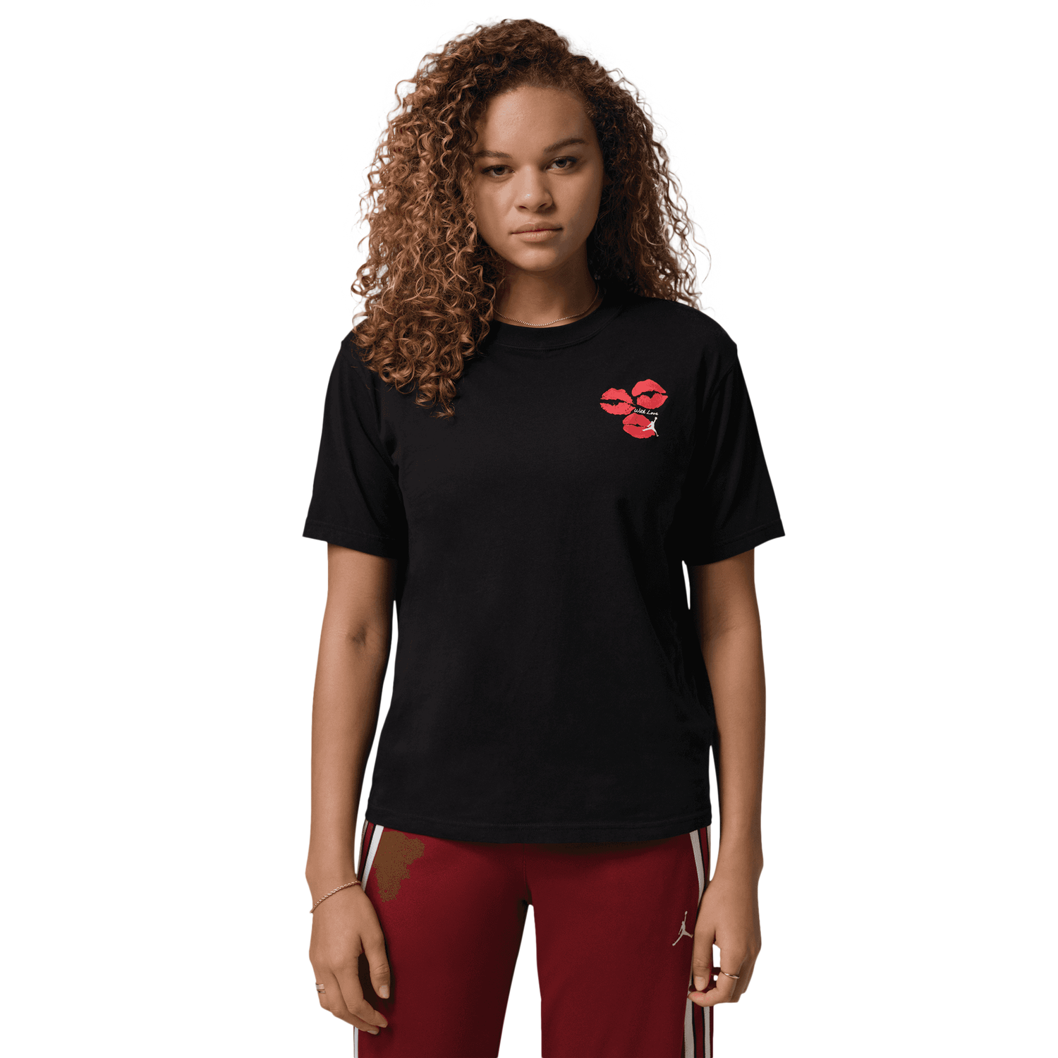 Jordan Flight Graphic KISS T-Shirt - Women's - Black/White