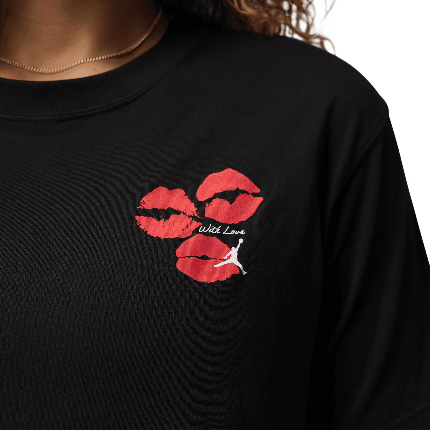 Jordan Flight Graphic KISS T-Shirt - Women's - Black/White