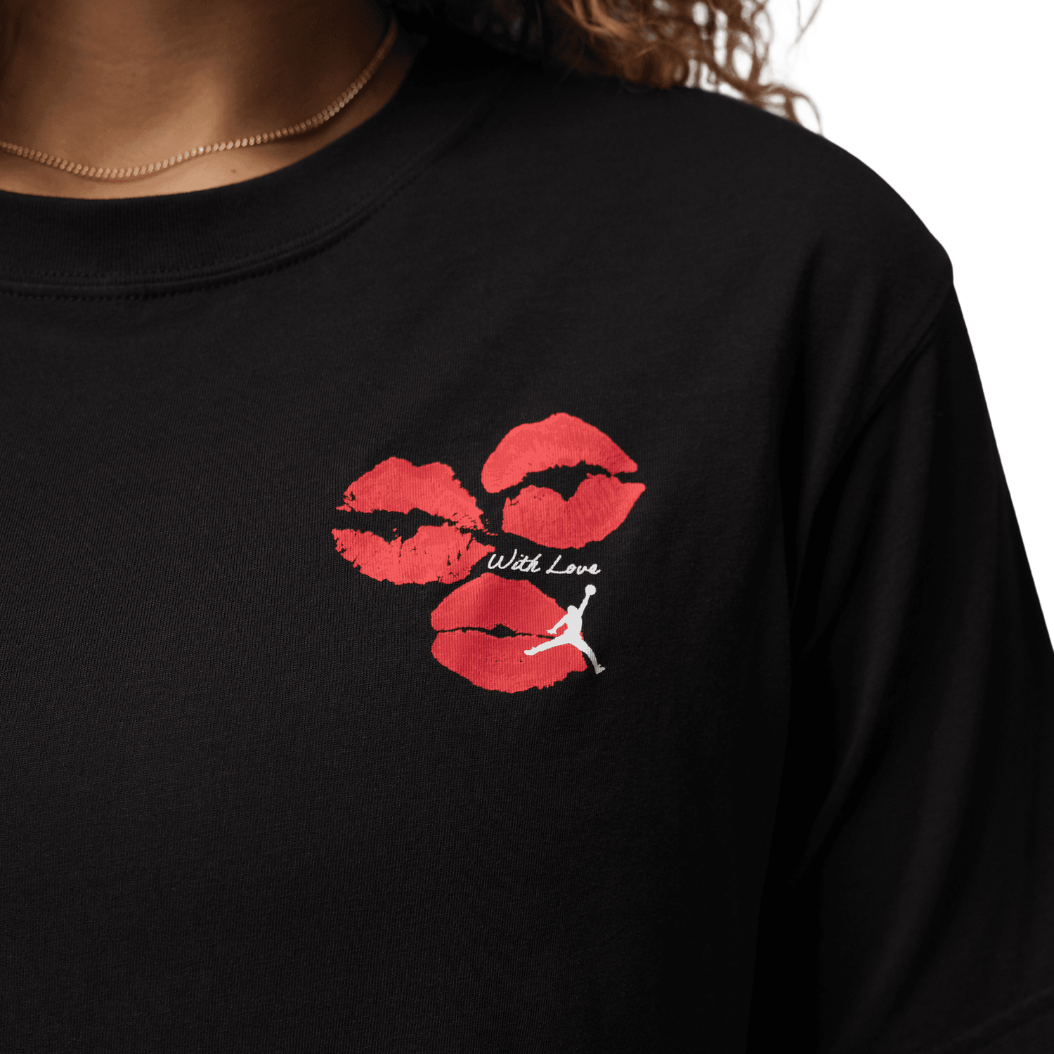 Jordan Flight Graphic KISS T-Shirt - Women's - Black/White