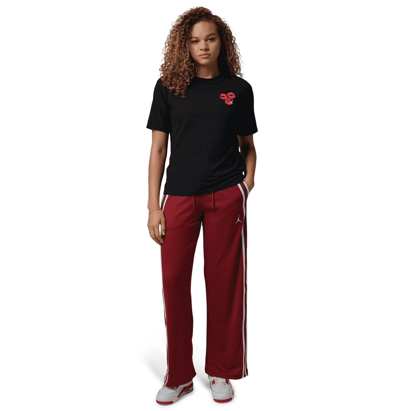 Jordan Flight Graphic KISS T-Shirt - Women's - Black/White