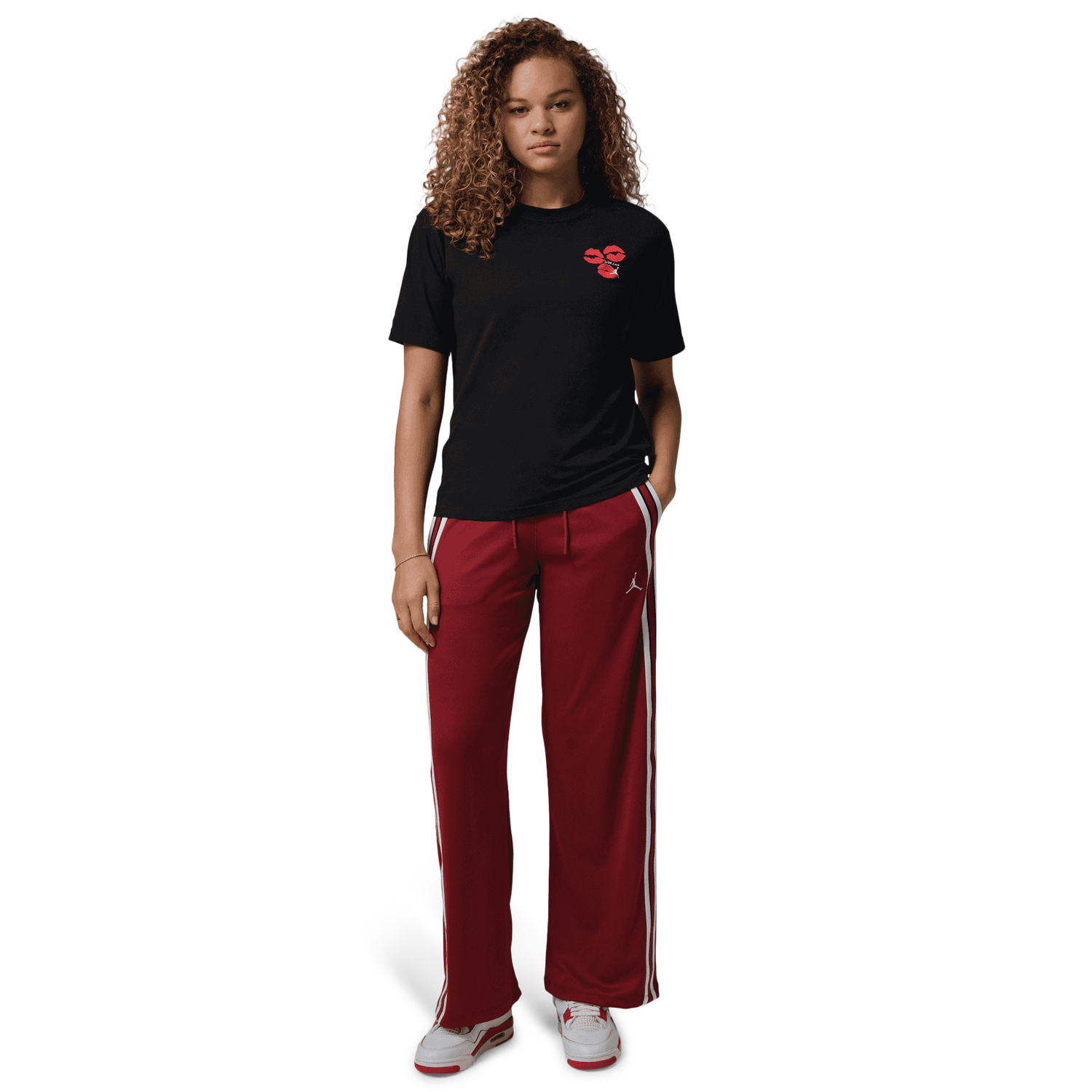 Jordan Flight Graphic KISS T-Shirt - Women's - Black/White