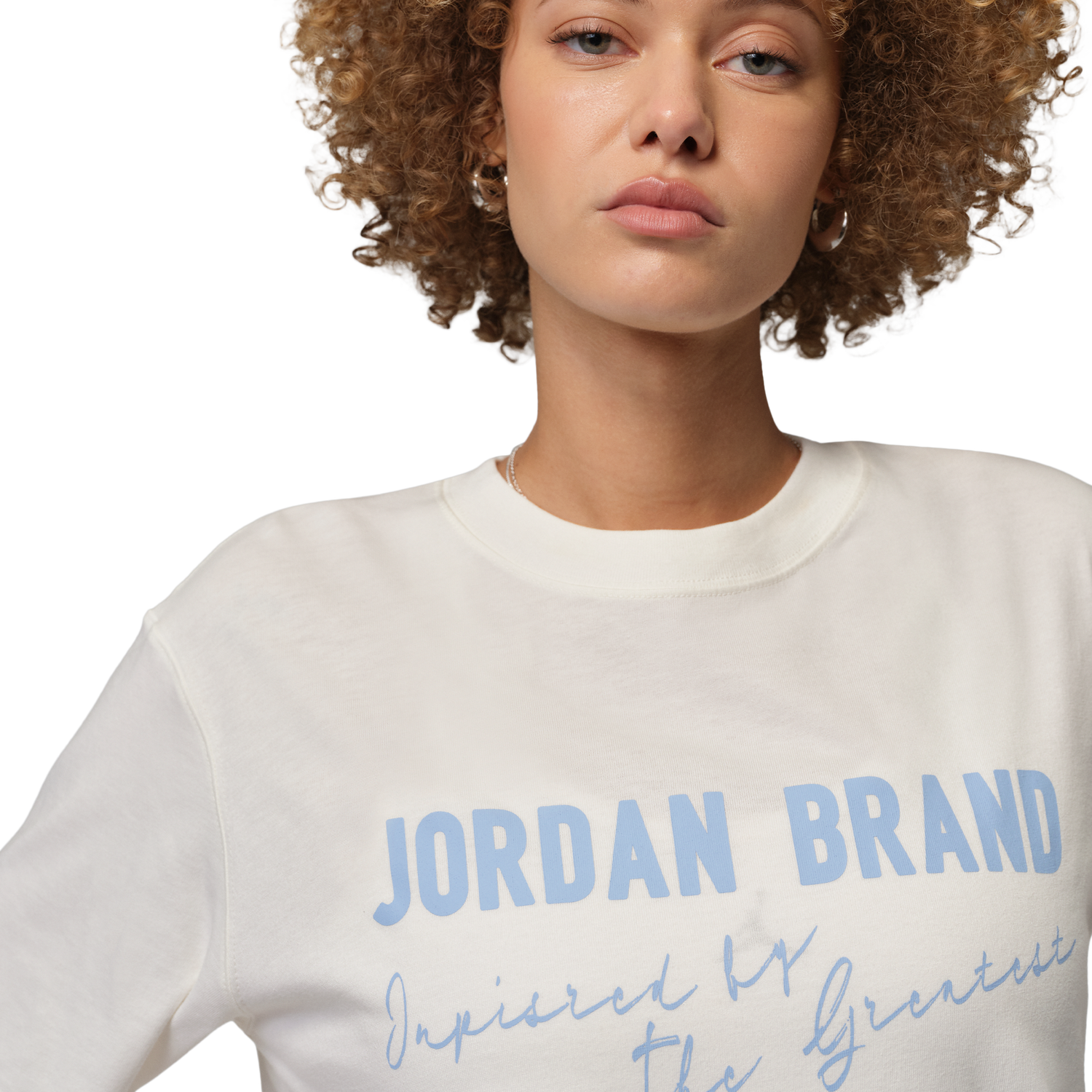 Jordan Brooklyn GF GFX Tee - Women's - Sail/Black