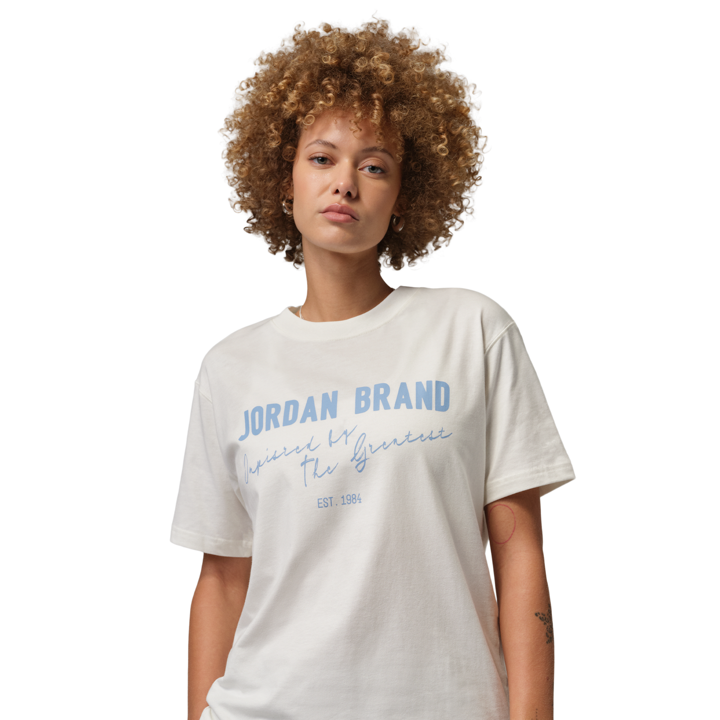 Jordan Brooklyn GF GFX Tee - Women's - Sail/Black