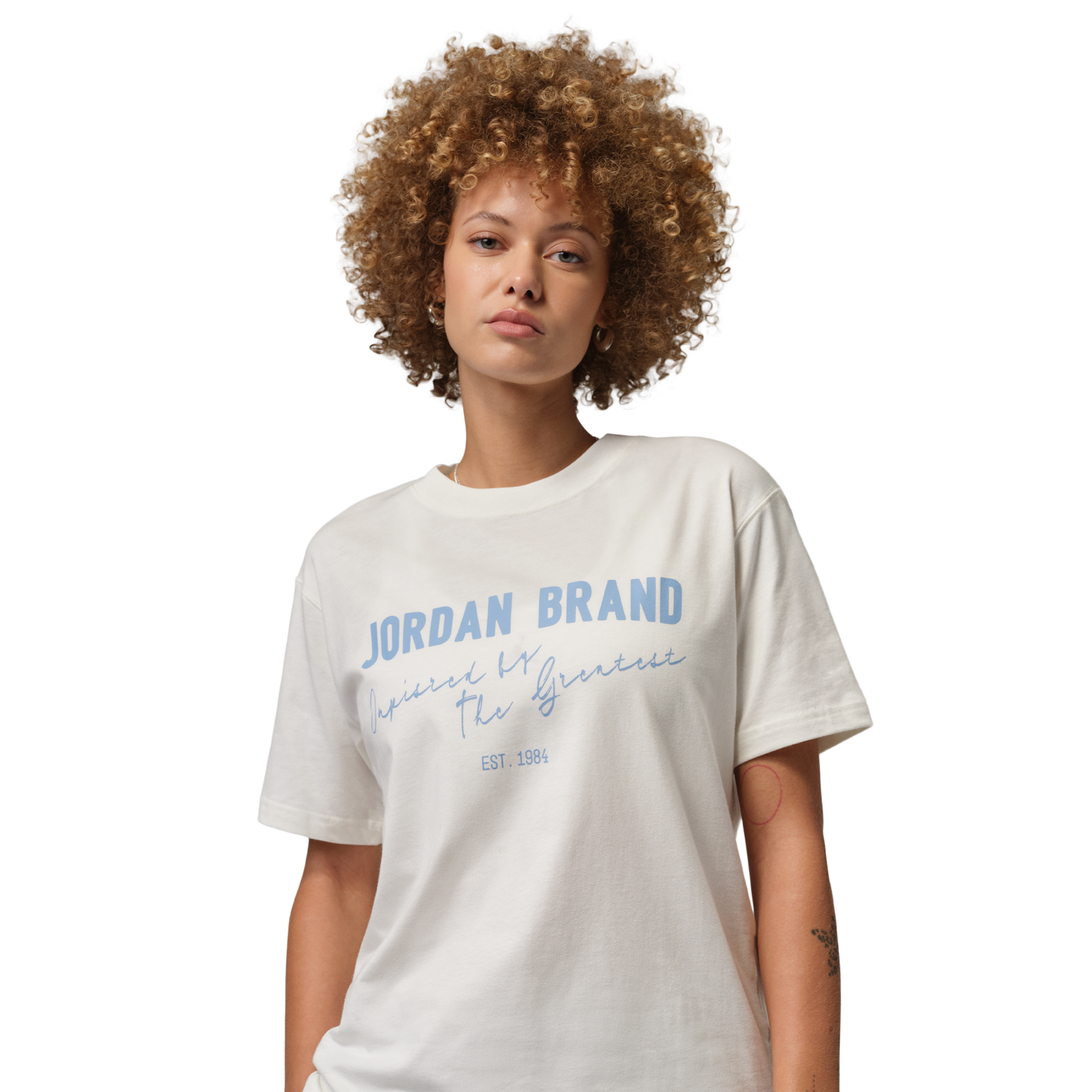 Jordan Brooklyn GF GFX Tee - Women's - Sail/Black