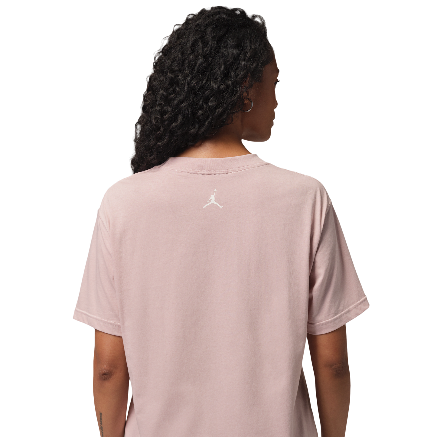Jordan Brooklyn GF GFX Tee - Women's - Sail/Particle Rose