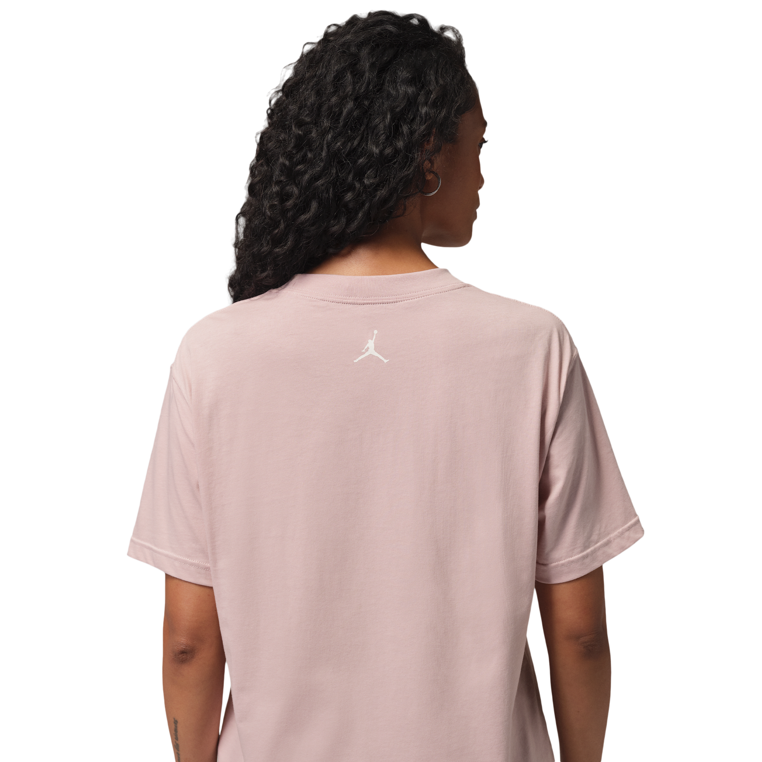 Jordan Brooklyn GF GFX Tee - Women's - Sail/Particle Rose