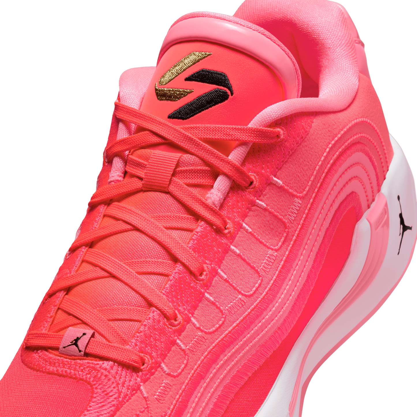 Jordan Luka 4 - Men's - Black/Flash Crimson/Sunset Pulse