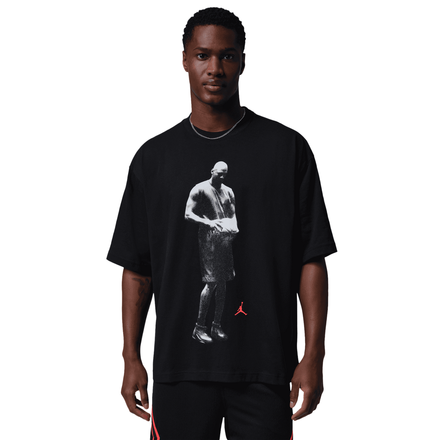 Jordan Dri-FIT SPT Statement Graphic Short Sleeve Crew - Men's - Infrared 23/Black