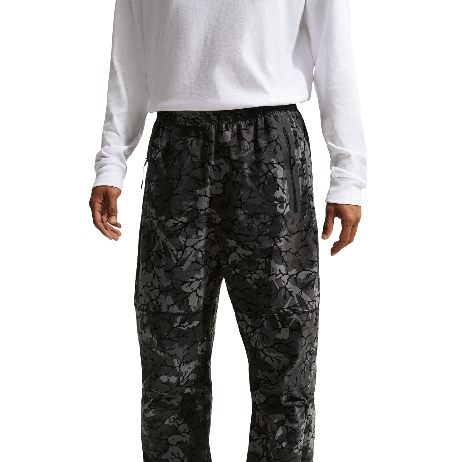 Nike Dri-FIT Tech Woven AOP Pants - Men's - Black/Black