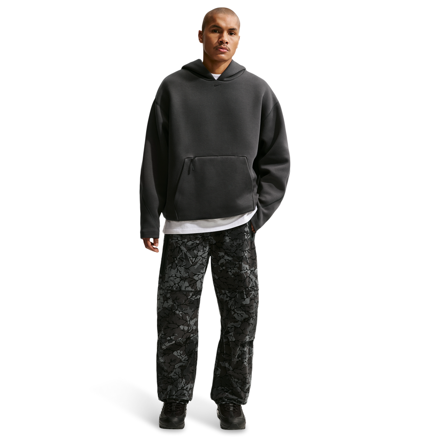 Nike Dri-FIT Tech Woven AOP Pants - Men's - Black/Black