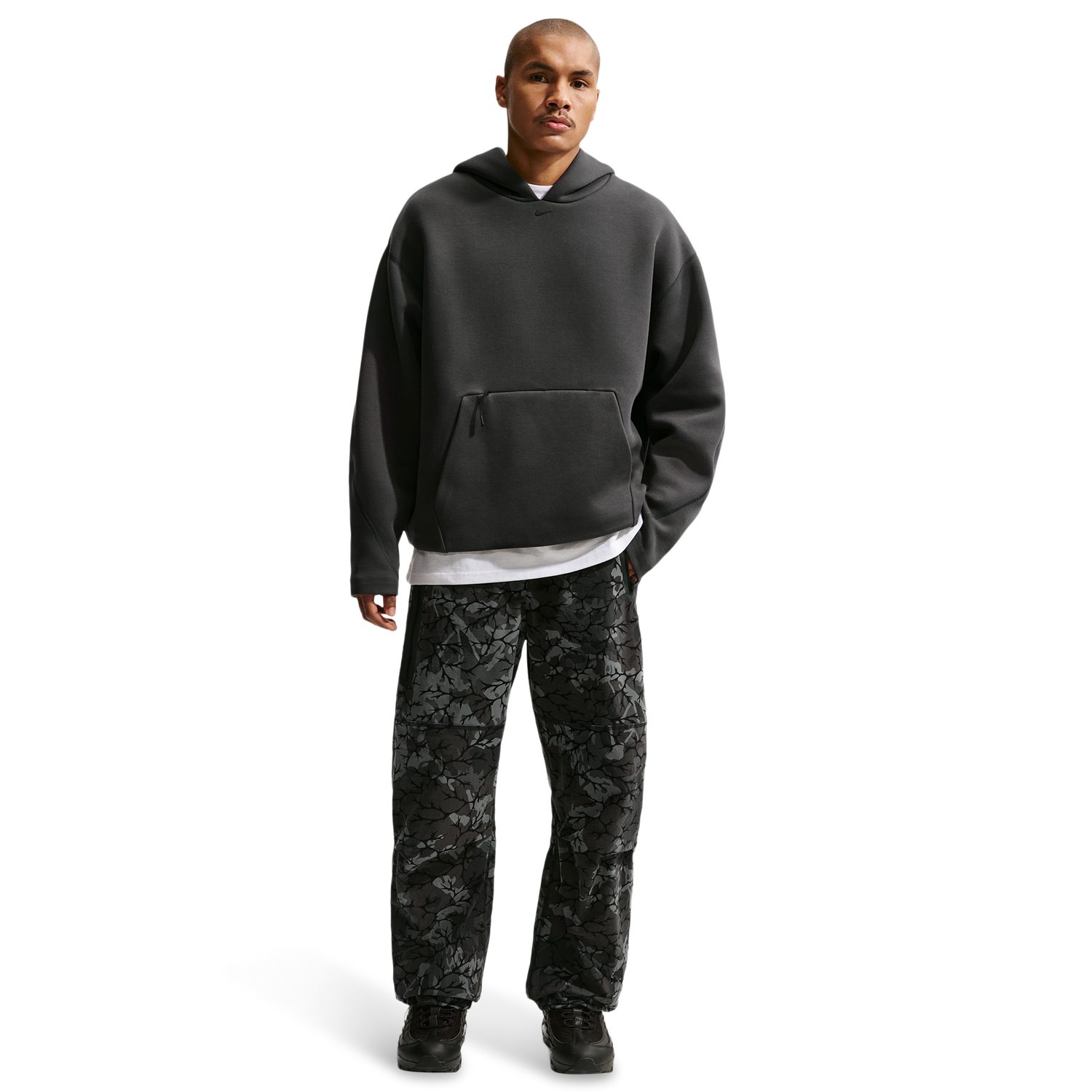Nike Dri-FIT Tech Woven AOP Pants - Men's - Black/Black