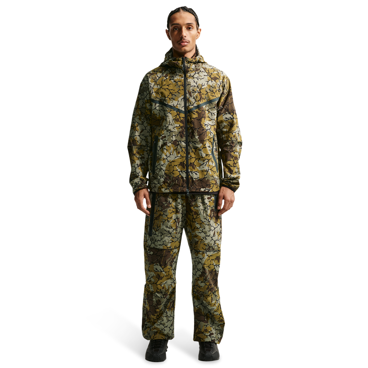 Nike Dri-FIT Tech Woven AOP Pants - Men's - Olive Flak/Black