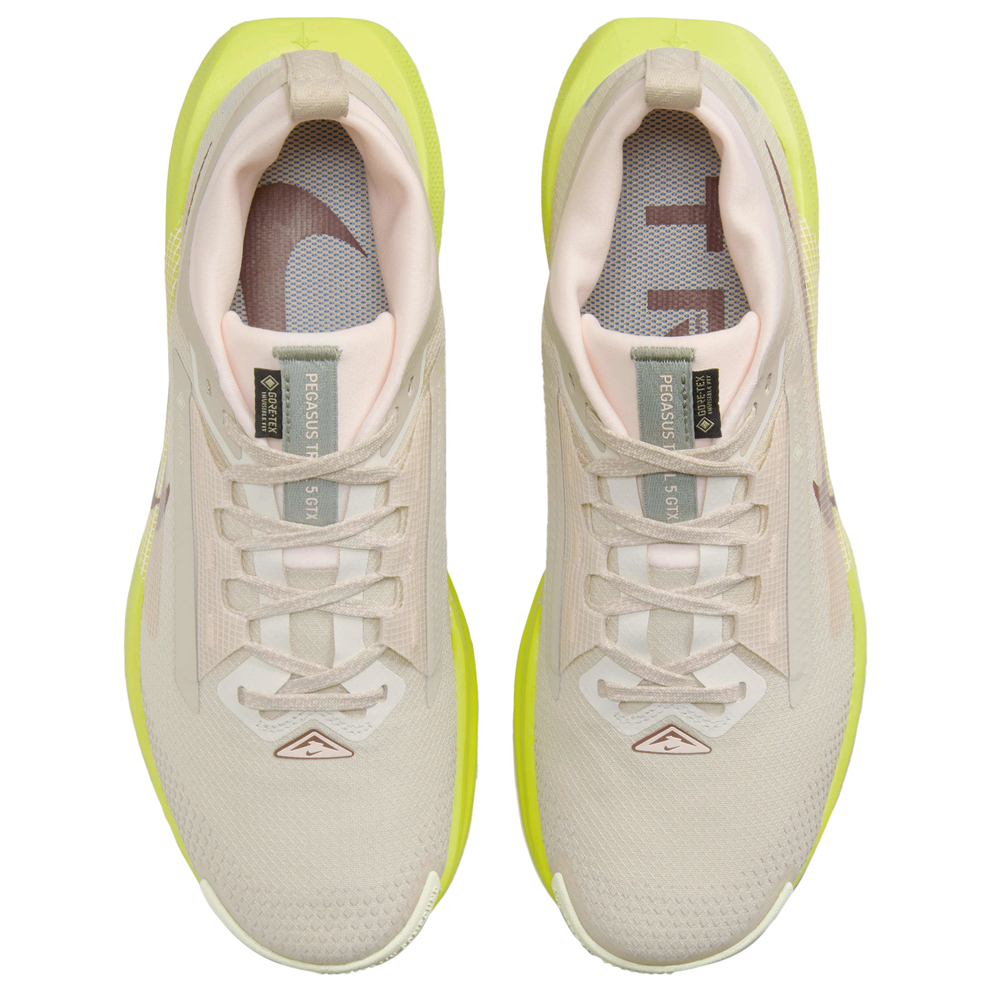 Nike Reactx Pegasus Trail 5 GTX - Women's - Sanddrift/Cyber/Dark Pony