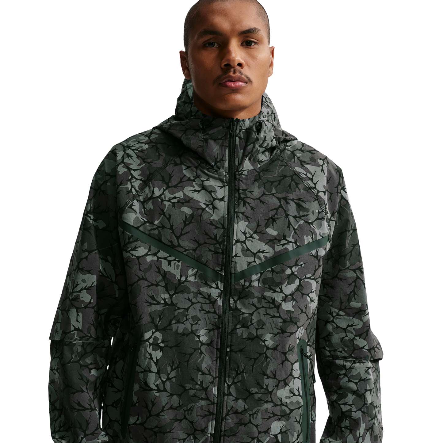 Nike Dri-FIT Tech Woven AOP Full-Zip - Men's - Black/Black
