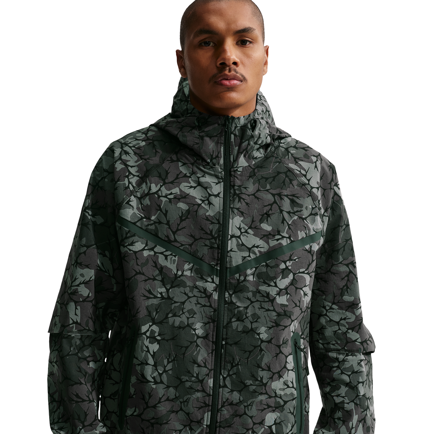Nike Dri-FIT Tech Woven AOP Full-Zip - Men's - Black/Black