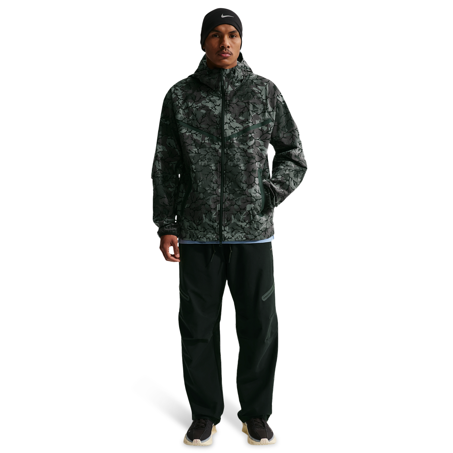 Nike Dri-FIT Tech Woven AOP Full-Zip - Men's - Black/Black