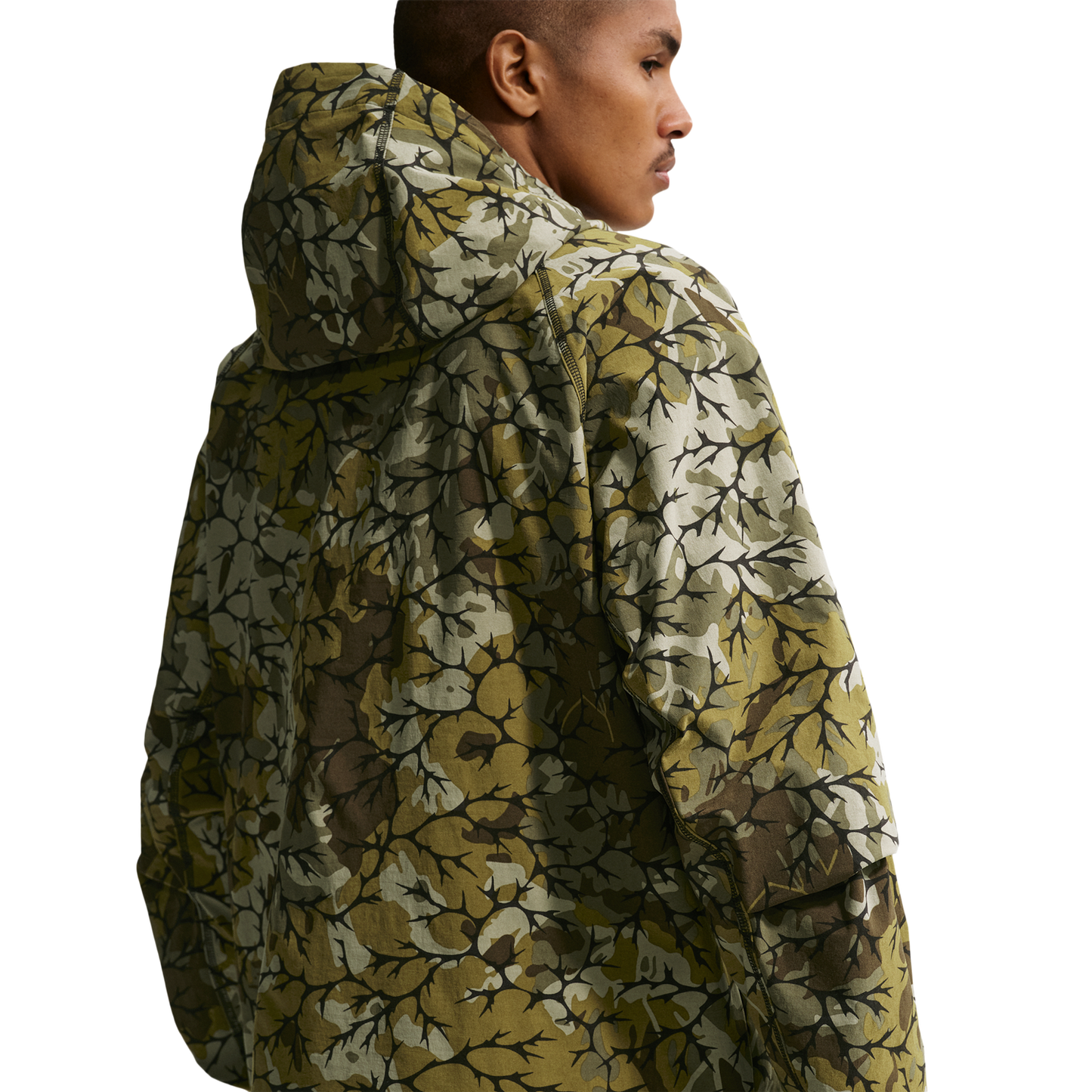 Nike Dri-FIT Tech Woven AOP Full-Zip - Men's - Olive Flak/Black