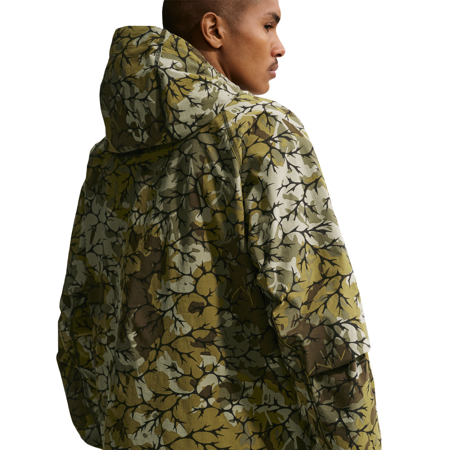 Nike Dri-FIT Tech Woven AOP Full-Zip - Men's - Olive Flak/Black