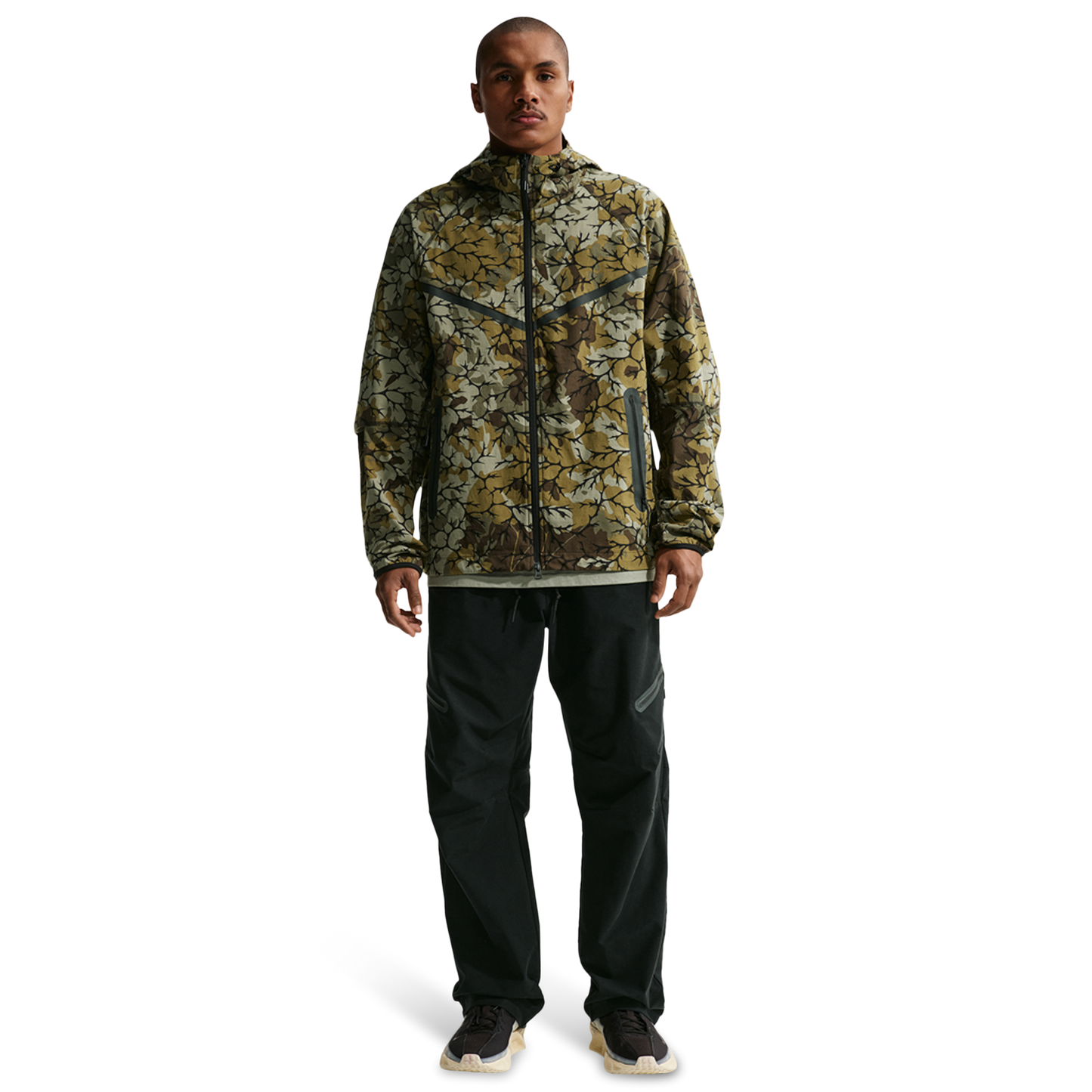 Nike Dri-FIT Tech Woven AOP Full-Zip - Men's - Olive Flak/Black