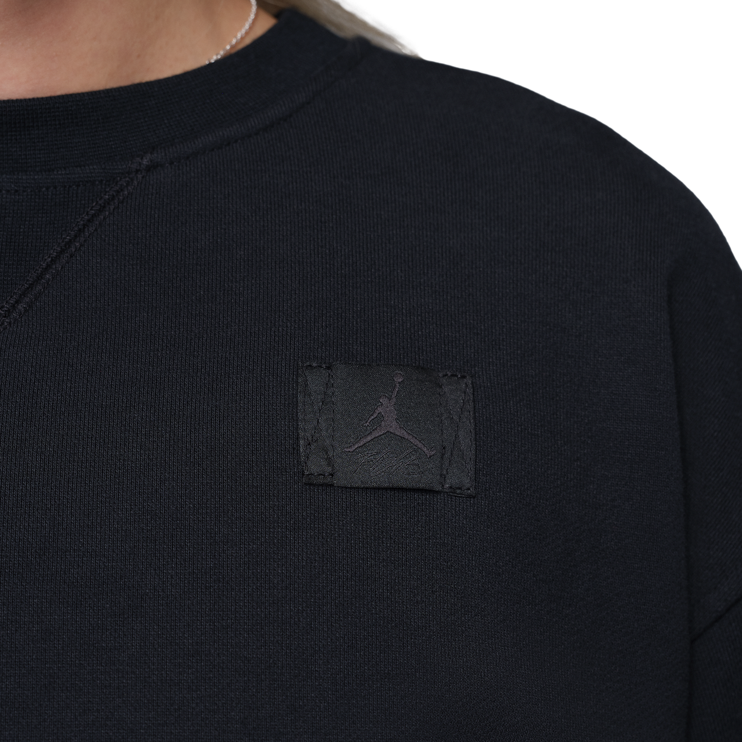 Jordan FLIGHT FLEECE CROP - Women's - Black/Dk Smoke Grey