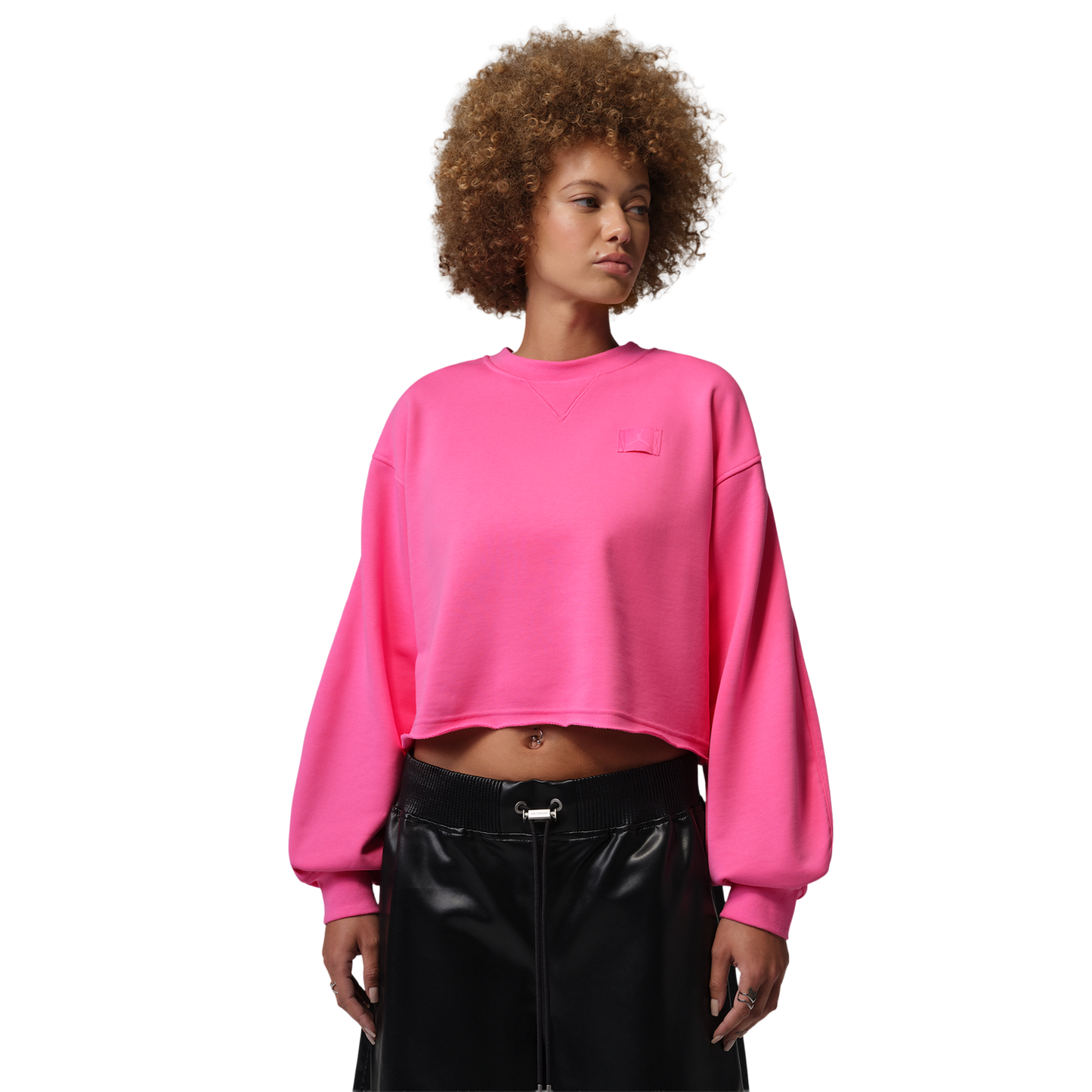 Jordan FLIGHT FLEECE CROP - Women's - Pink Glow/Pinksicle