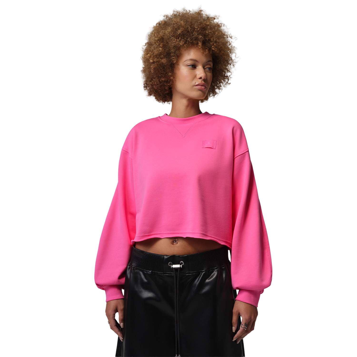 Jordan FLIGHT FLEECE CROP - Women's - Pink Glow/Pinksicle