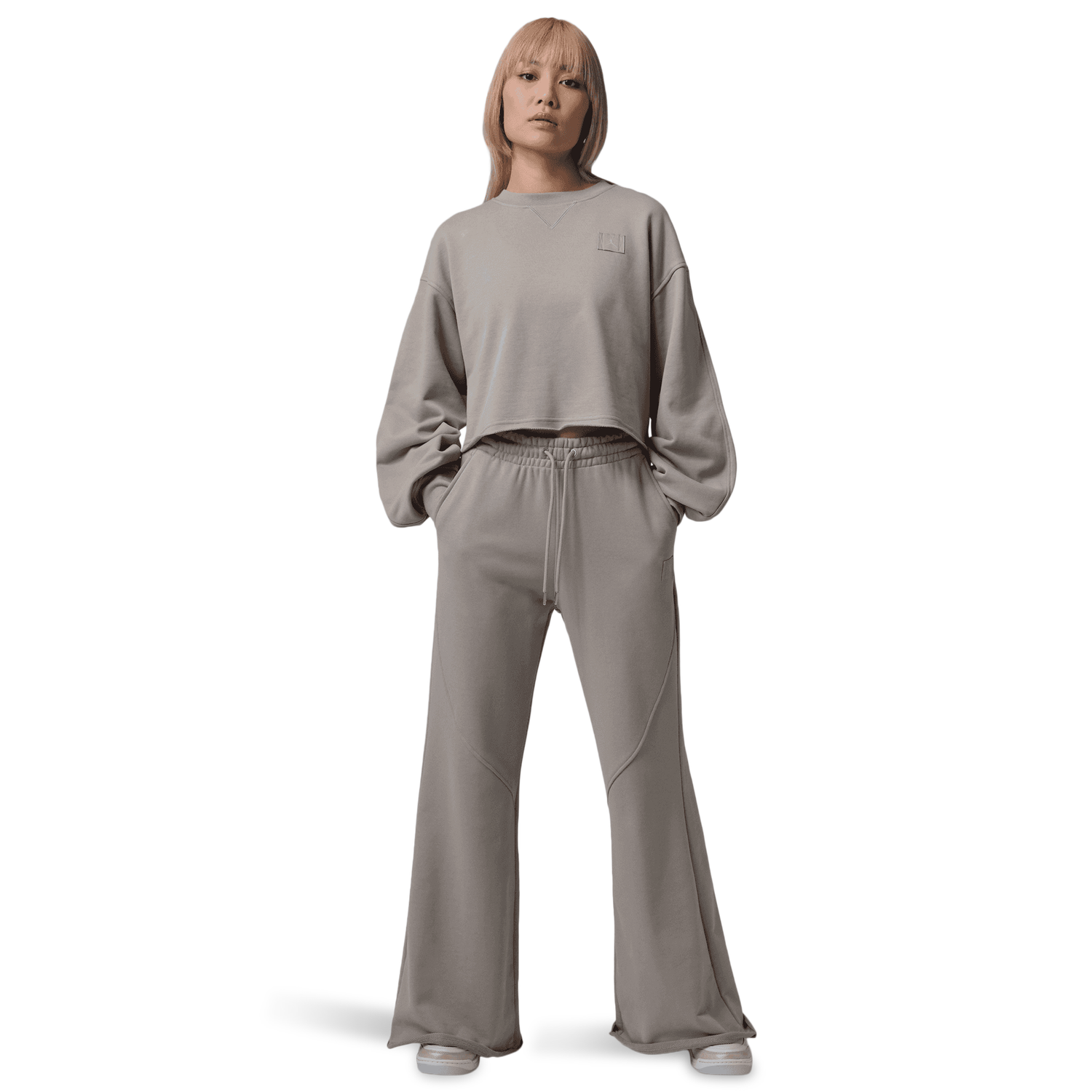 Jordan Flight Fleece FLR Pants - Women's - Enigma Stone/Cobblestone